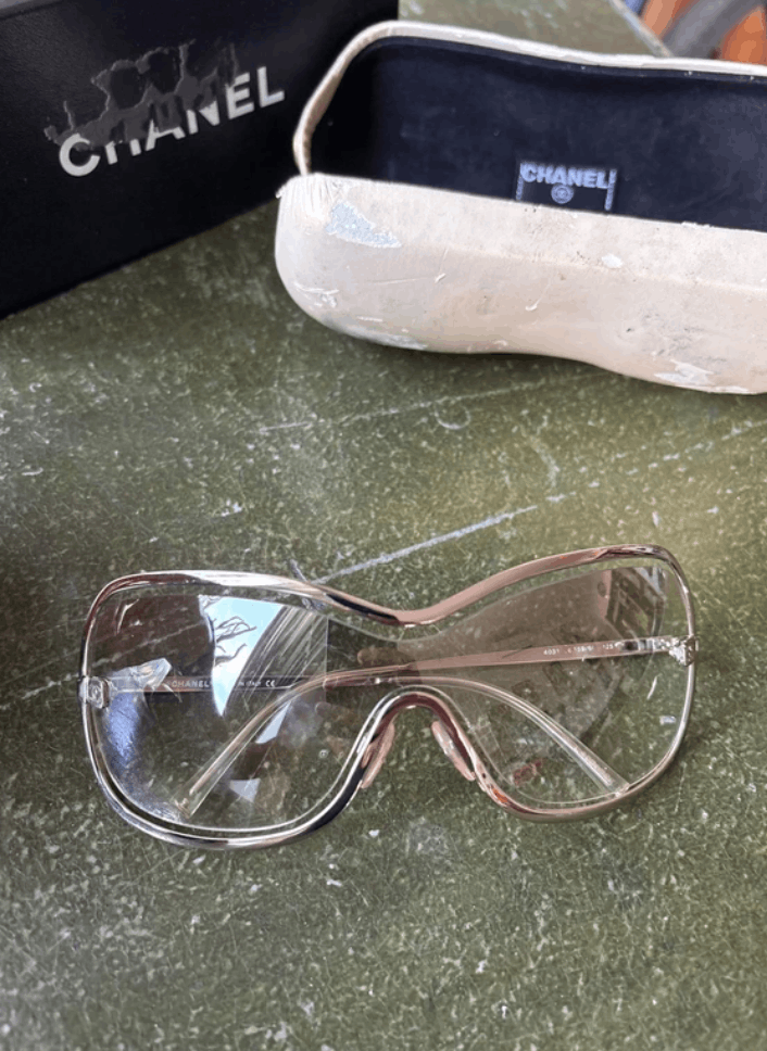 Chanel CHANEL SUNGLASSES 4031 LOGO CC Wrap Metal Vintage 4017 Size ONE SIZE - 2 Thumbnail