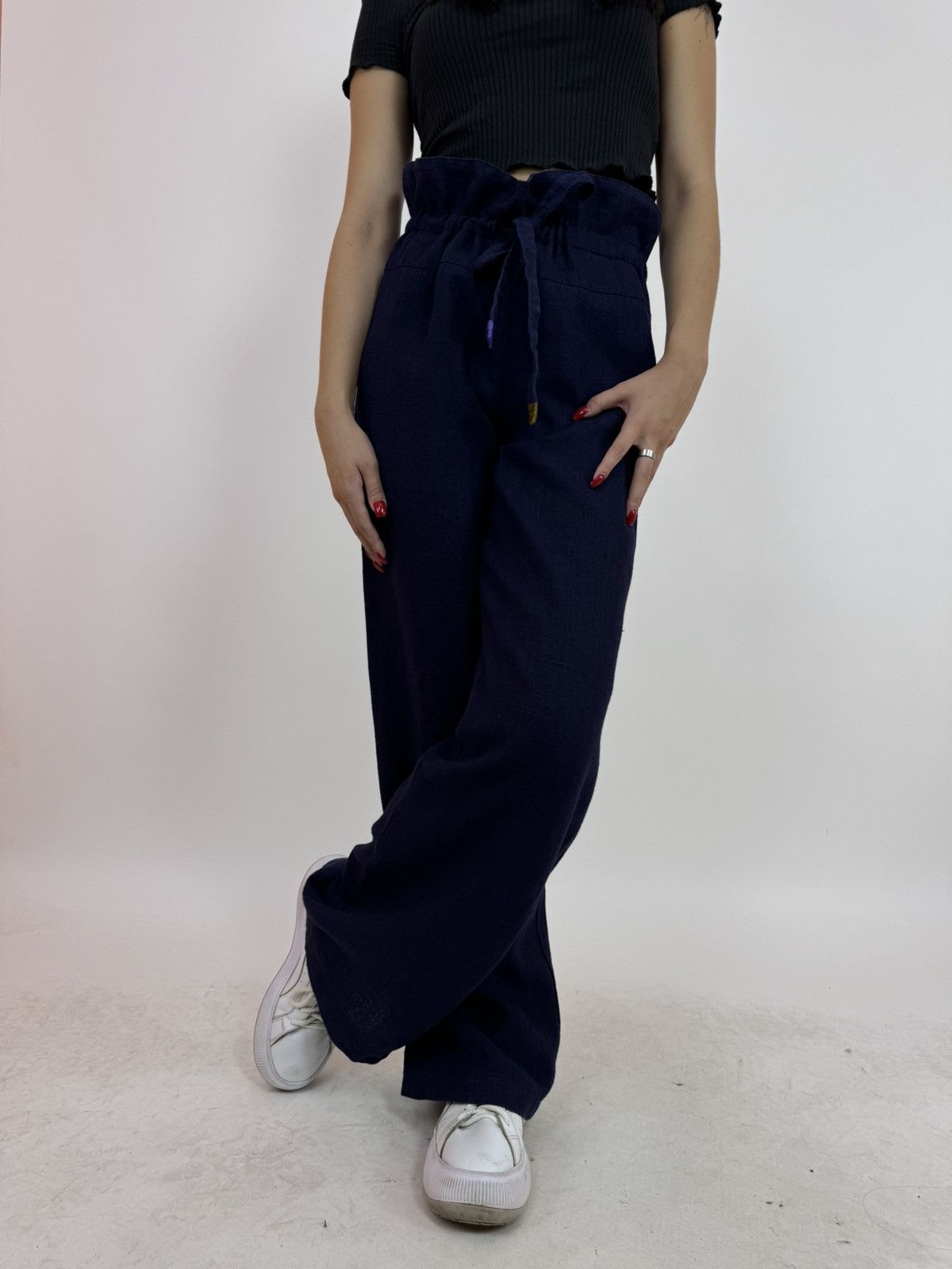 Designer × Japanese Brand gudrun sjoden linen trousers pants Womens size S Size 26" / US 2 / IT 38 - 2 Thumbnail