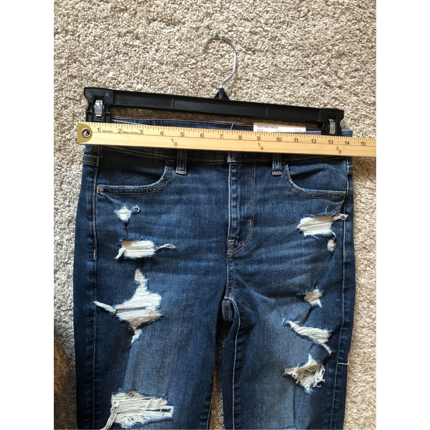 American Eagle Outfitters American Eagle Women’s Blue Ripped Style Jeggings Next Level Size 26" / US 2 / IT 38 - 5 Thumbnail