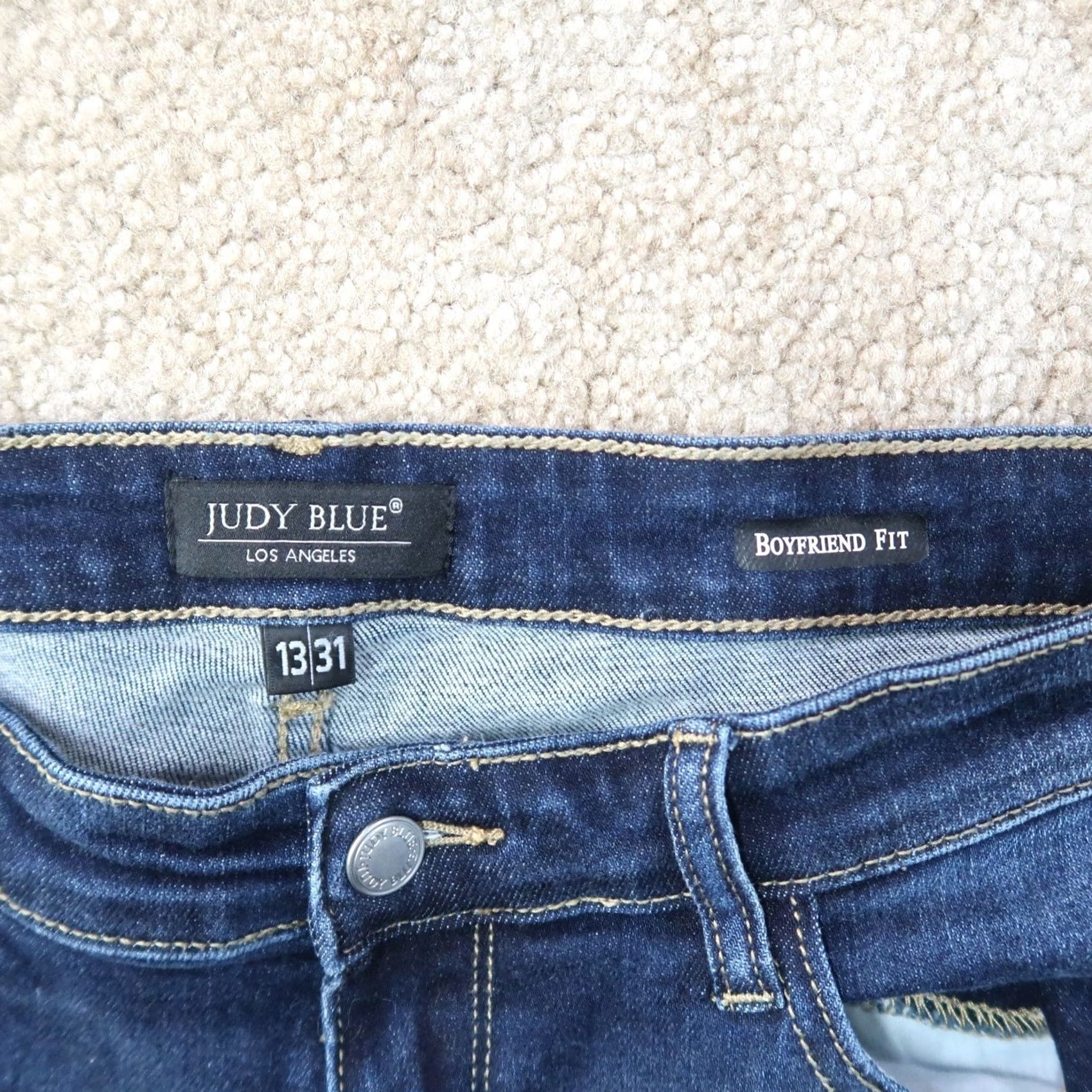 Denime Judy Blue Jeans Women's 13/31 Mid Rise Stretch Denim 5-Pocket Regular Rise Blue Jeans Boyfriend Fit Modern Classic Jeans Girls Womens Size 34" / US 12 / IT 48 - 4 Thumbnail