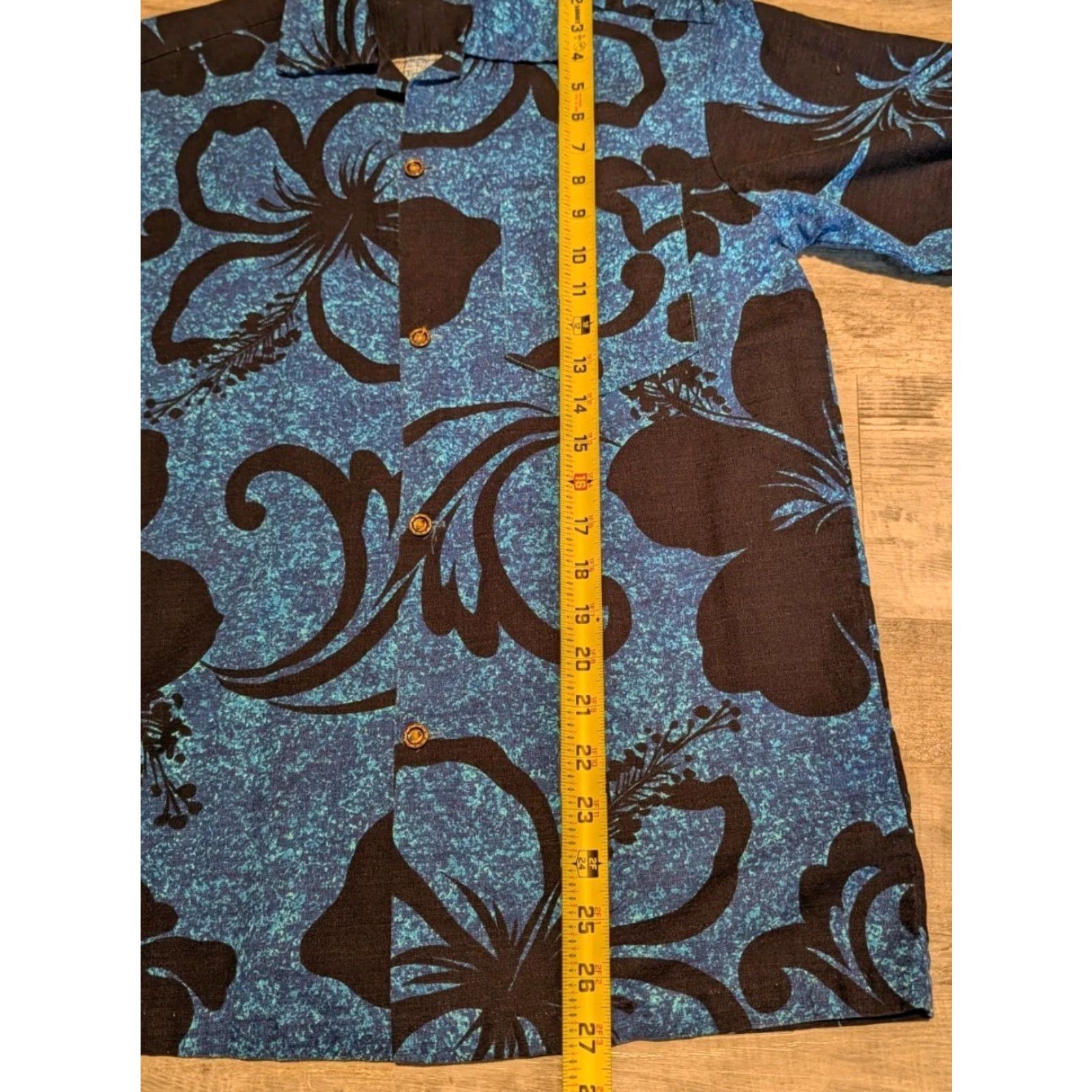 Vintage VINTAGE Karen Ann Hawaiian Shirt Mens Small Blue Floral 1970s Cotton Short Sleeve 38" Chest 27" Length US Made Mens Size US S / EU 44-46 / 1 - 7 Thumbnail