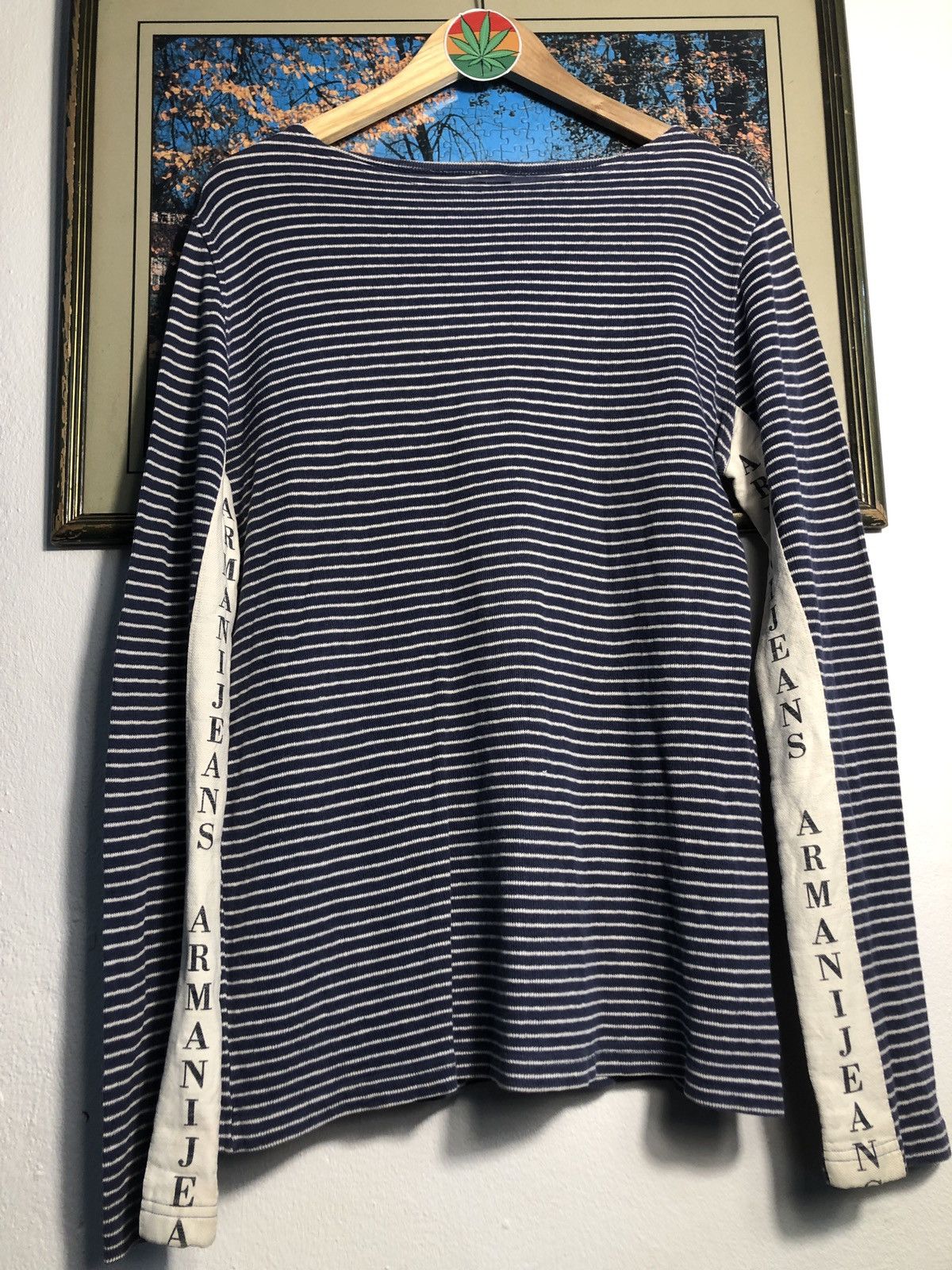 Armani × Japanese Brand ARMANI JEANS LONGSLEEVE STRIPE Size US L / EU 52-54 / 3 - 2 Thumbnail