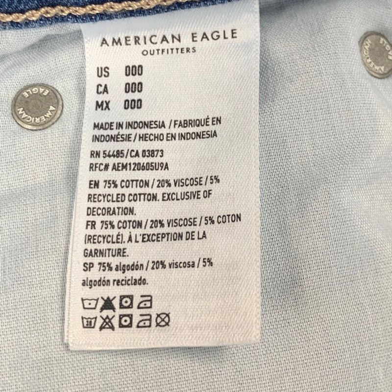 American Eagle Outfitters New American Eagle Womens Size 6 Stovepipe Denim Blue Jeans Size 28" / US 6 / IT 42 - 7 Thumbnail