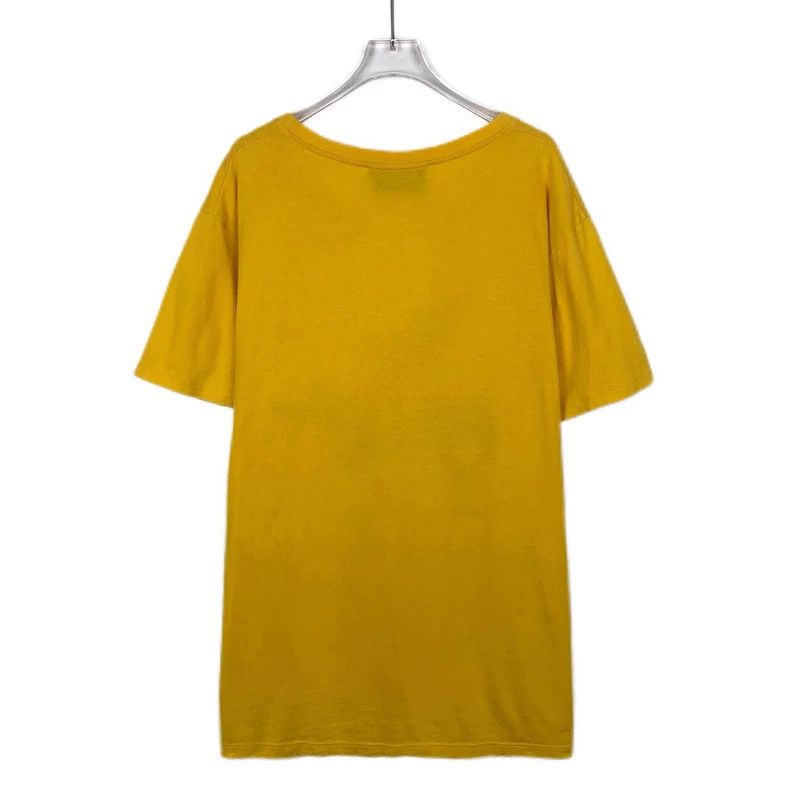 Gucci Gucci Logo pattern printed round-neck yellow cotton short-s Size US M / EU 48-50 / 2 - 2 Thumbnail