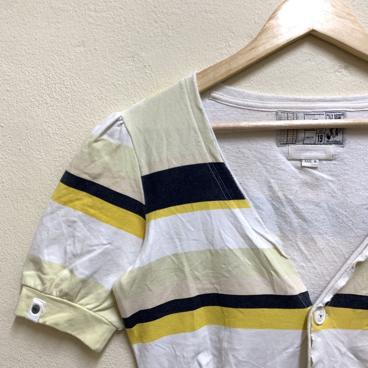 Diesel DIESEL FLY DECK Stripe Short Sleeve Cardigan Sweater Size M / US 6-8 / IT 42-44 - 4 Thumbnail