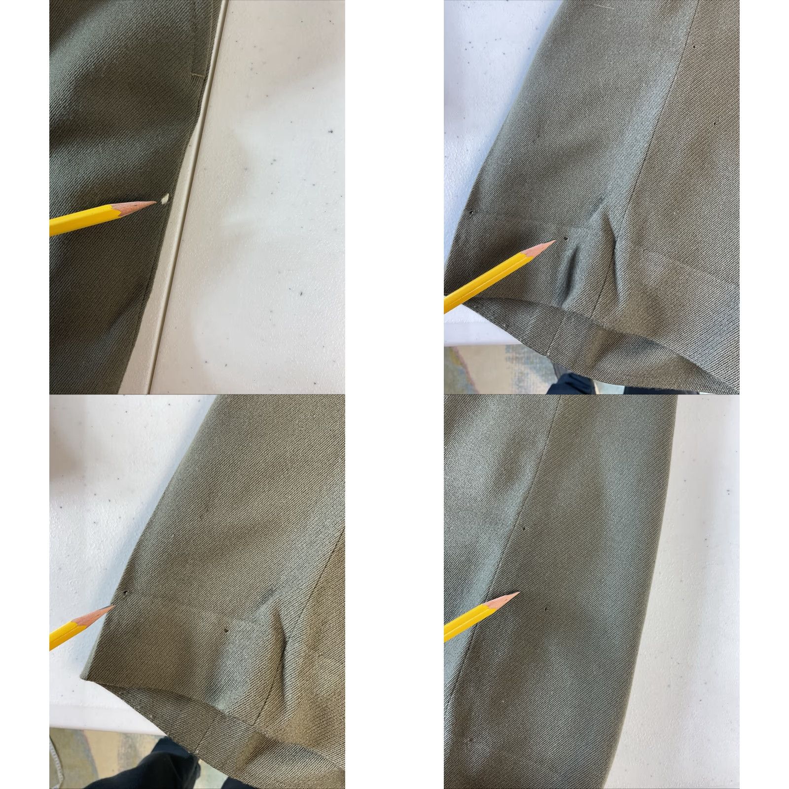 VINTAGE Polo Ralph Lauren Dress Pants Mens Wool Green 90s Preppy 34x30 Straight Front Dry Clean Only Suspenders