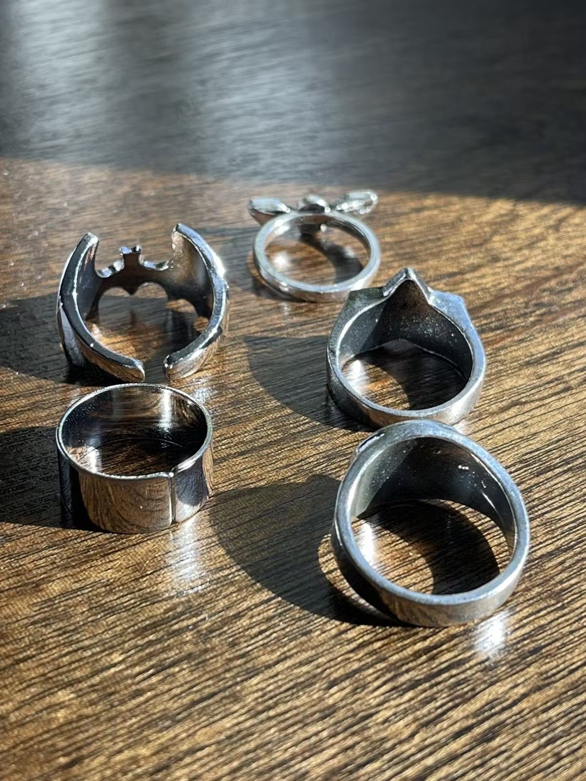 Jewelry Punk Goth Ring Combo Size ONE SIZE - 2 Thumbnail
