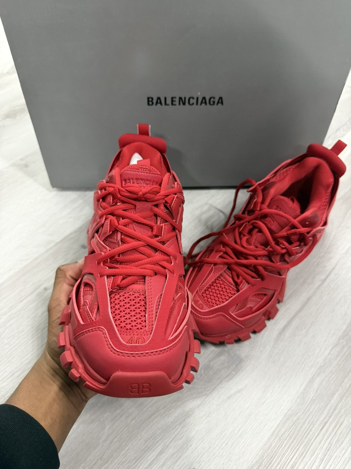 Balenciaga Balenciaga Track Sneakers Red Size US 7 / EU 40 - 2 Thumbnail