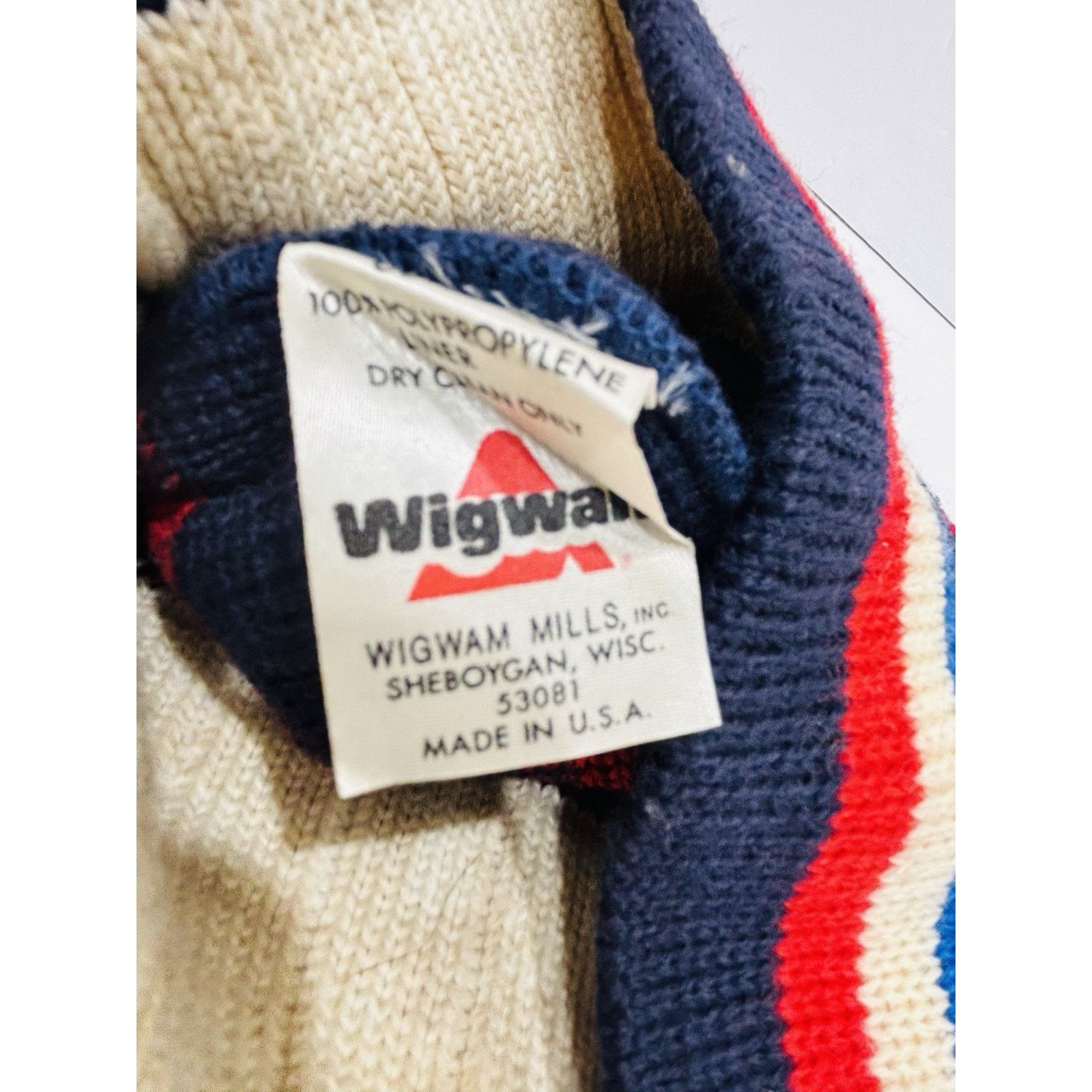 Other Wigwam Ski Hat USA Wool Vintage 80s Winter Size ONE SIZE - 4 Thumbnail