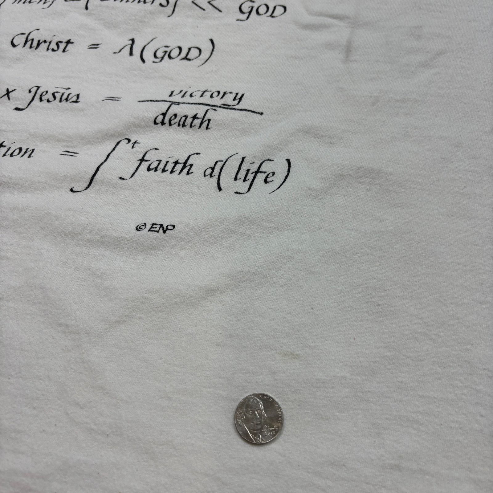 Vintage VTG 90s Good News For Modern Nerds God Equation Shirt XL Size US XL / EU 56 / 4 - 10 Thumbnail