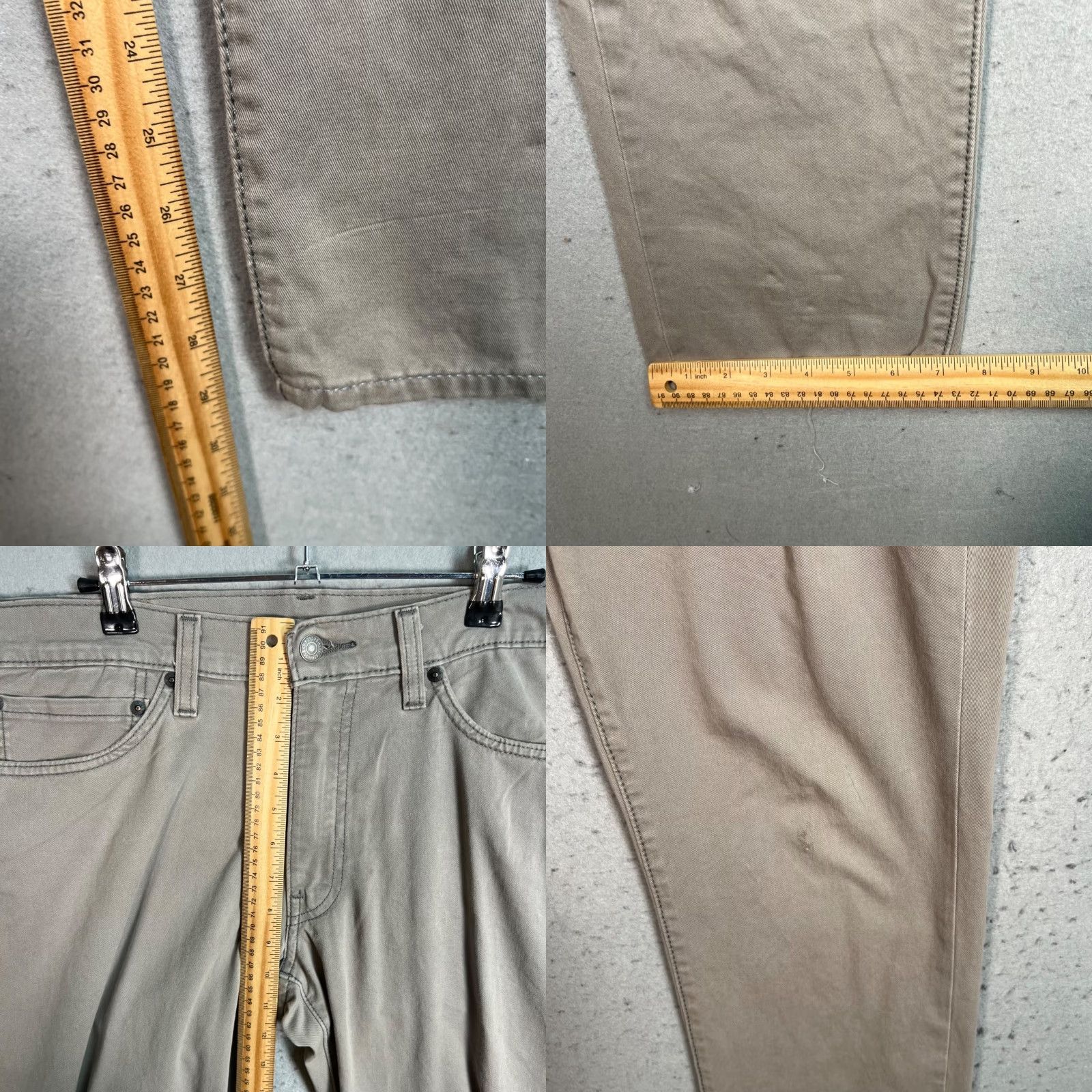 Levi's VINTAGE Levi's Jeans Slim Fit 511 Men 34x34 Beige Gray Adult 34 Jeans Mens Brown/Beige 90s Theme (Mens) Size US 34 / EU 50 - 8 Thumbnail
