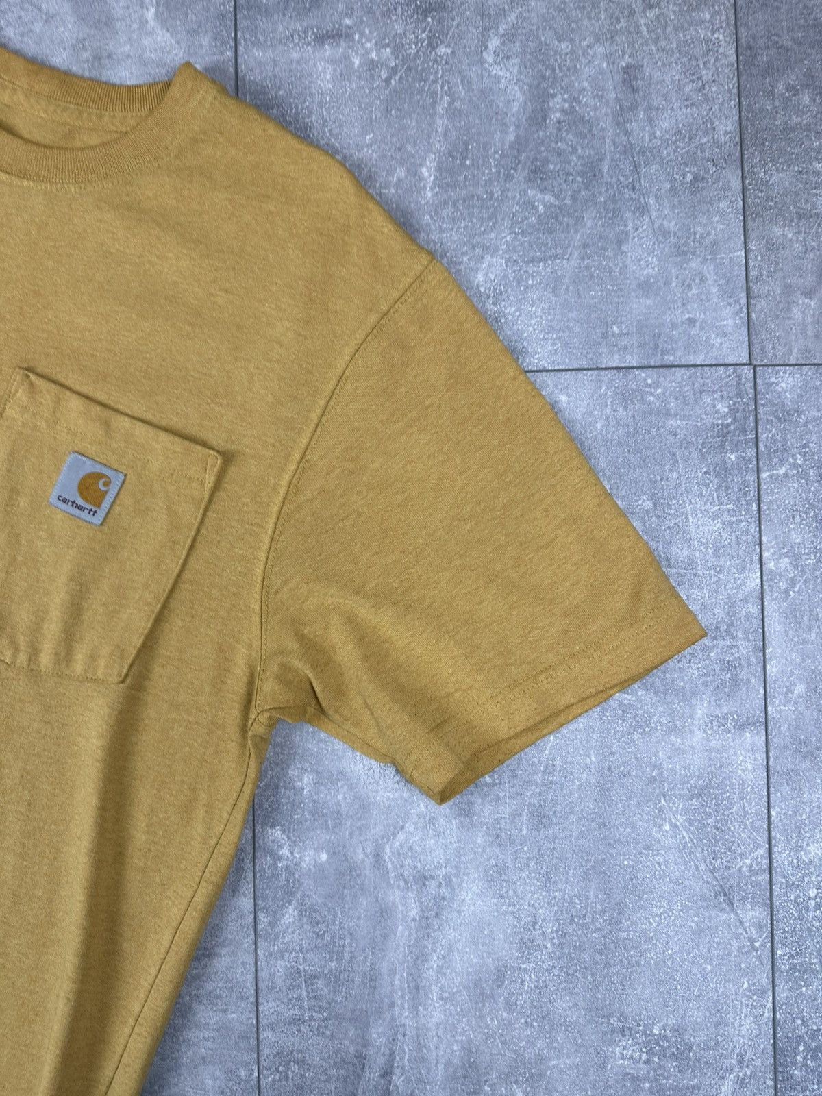 Carhartt Carhartt Mustard Small Tab Logo Mens Basic T-Shirt Size US S / EU 44-46 / 1 - 2 Thumbnail