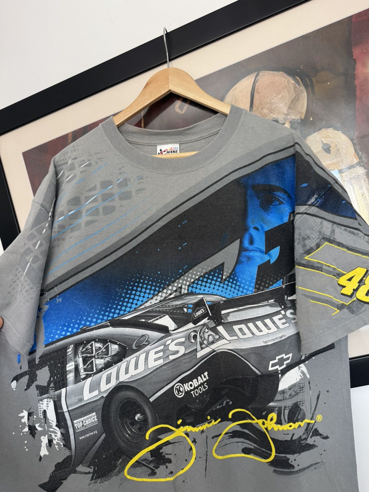 NASCAR Vintage 2000s Nascar Lowe’s Racing Team Graphic T Shirt Rare Size US XL / EU 56 / 4 - 3 Thumbnail