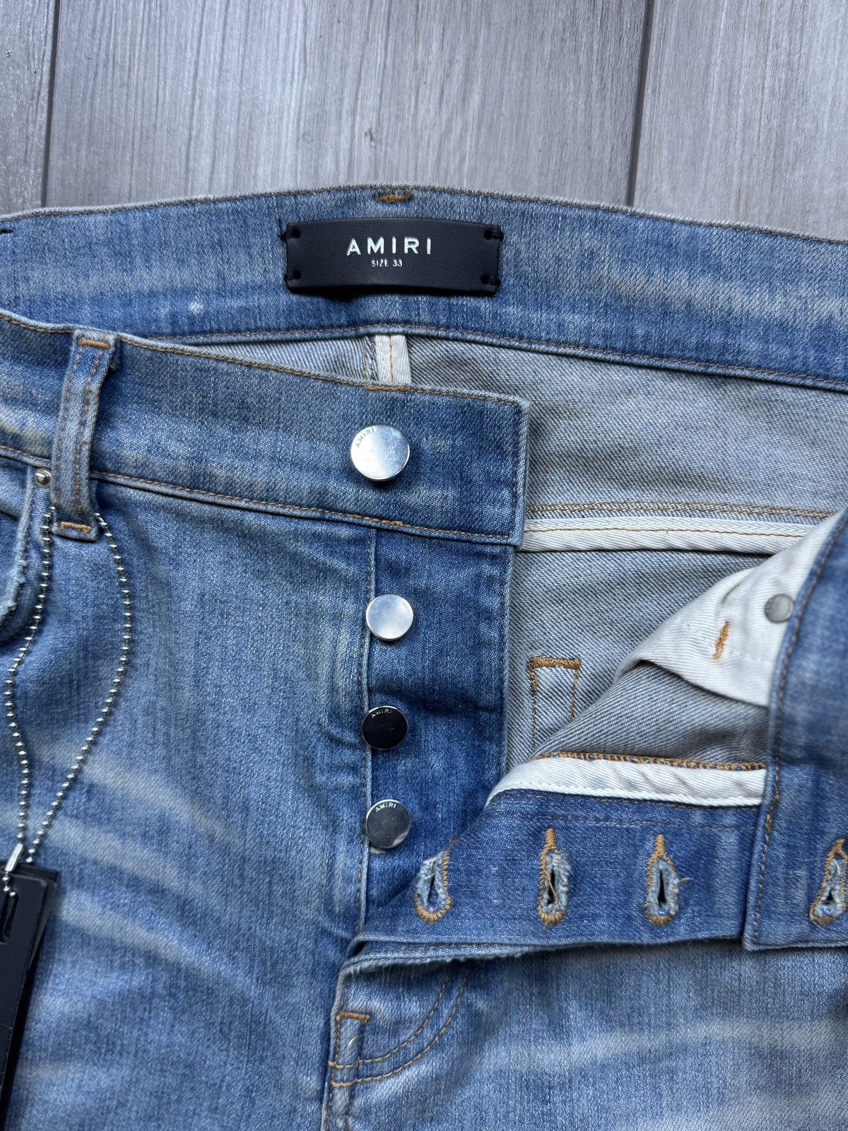 Amiri Amiri MX2 Indigo/Orange Flannel Denim Size US 33 - 11 Thumbnail