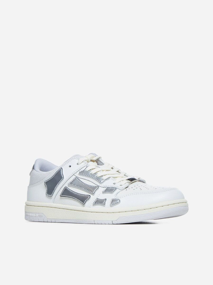 Amiri o1s1wg110825 Skelton Sneakers in White/Silver Size US 8 / EU 41 - 2 Thumbnail