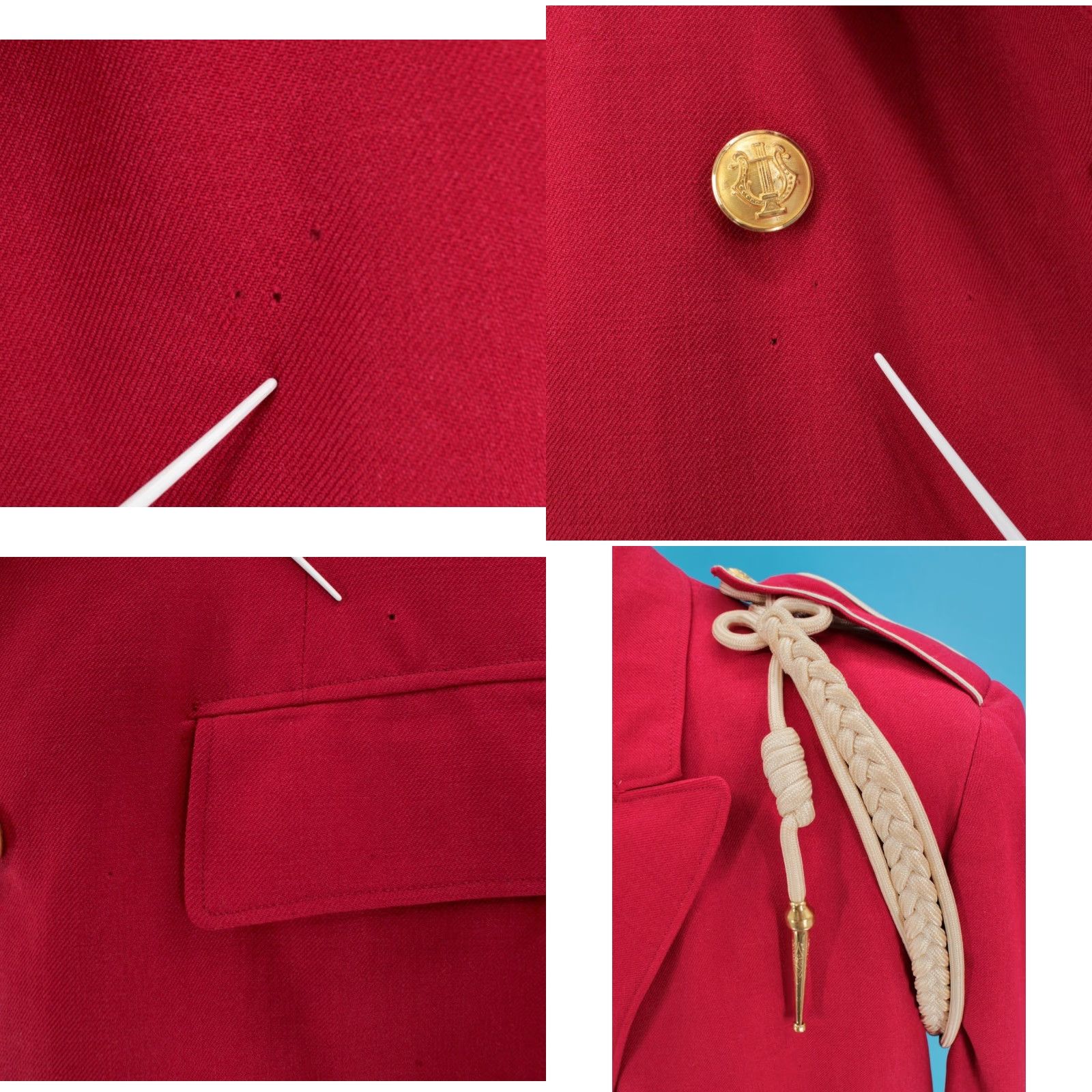 Vintage VINTAGE Mens VTG 70s Red Marching Band Jacket Sz 42 R 1970s Size US XS / EU 42 / 0 - 10 Thumbnail