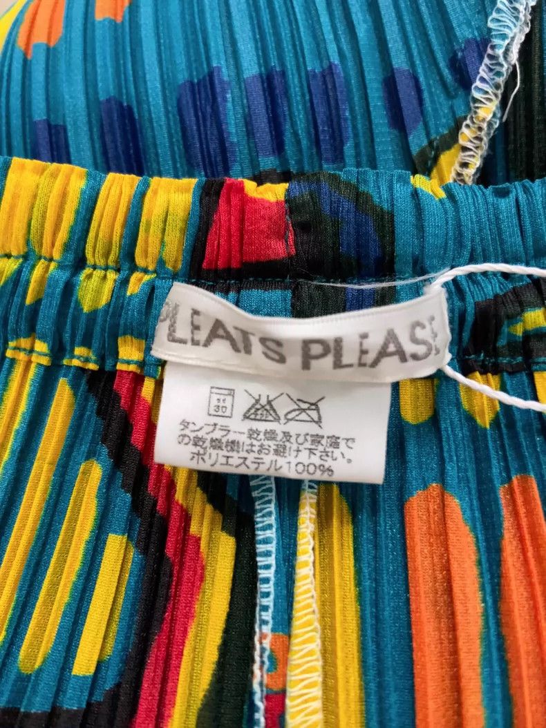 Issey Miyake Issey Miyake size:3 Blue and green pleated dress Size XS / US 0-2 / IT 36-38 - 7 Thumbnail