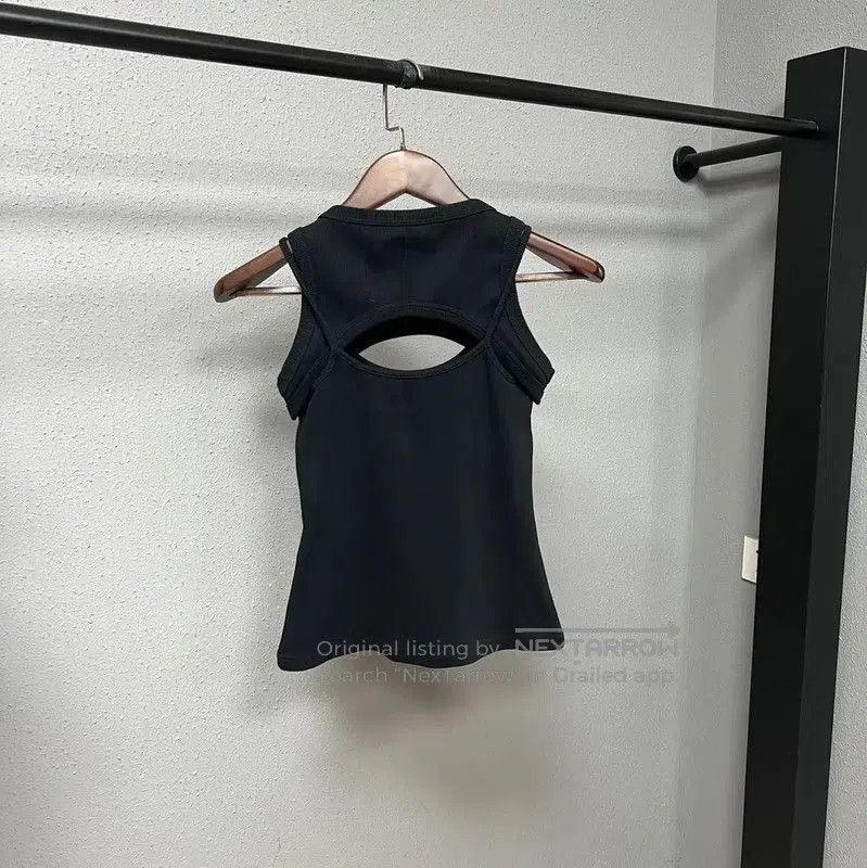 Off-White Off-White Black Cotton Women's Tank Top . Size L / US 10 / IT 46 - 2 Thumbnail
