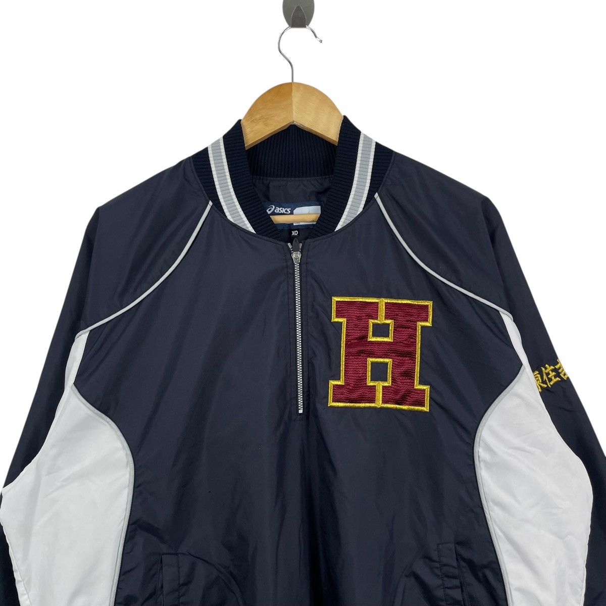 Asics Vintage Japan Baseball Team Half Zip Nylon Jacket Size US XL / EU 56 / 4 - 3 Thumbnail
