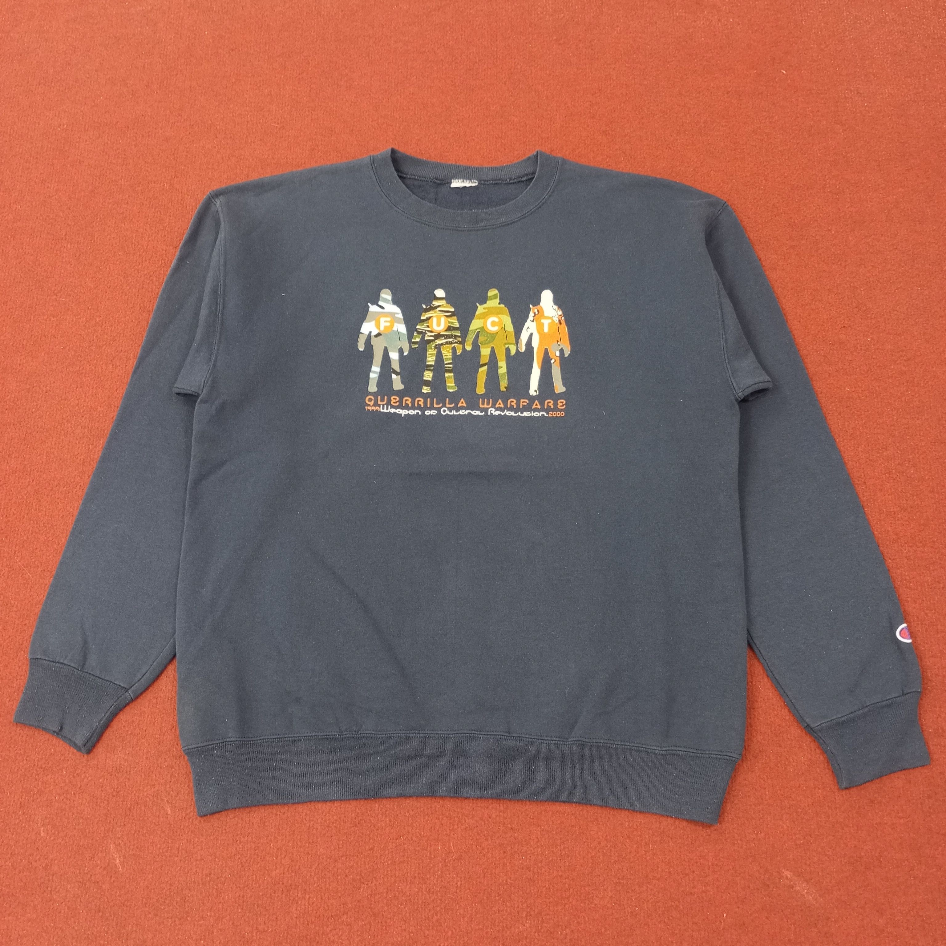Vintage Fuct X Champion Streetwear Style Sweatshirt c240n8 Size US M / EU 48-50 / 2 - 1 Thumbnail