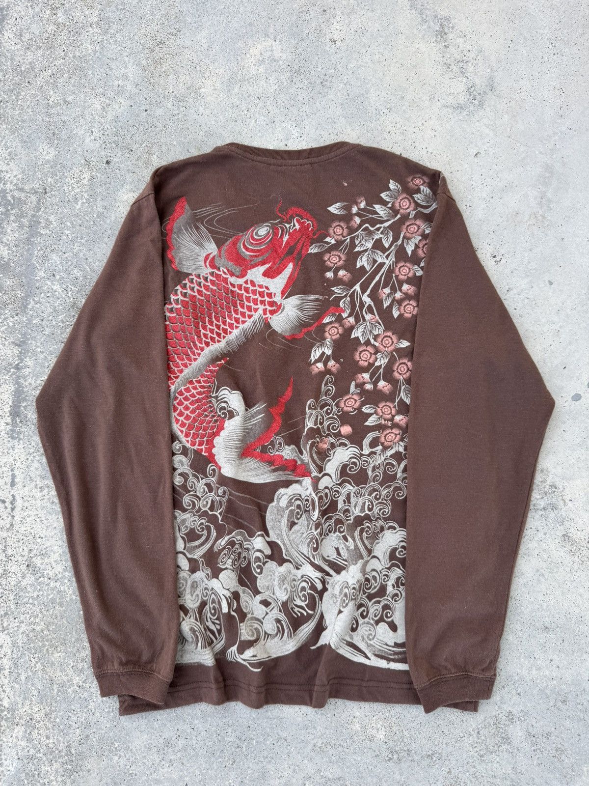 Japanese Brand Sukajan Japanese Koi Fish Long Sleeve Size US L / EU 52-54 / 3 - 1 Thumbnail