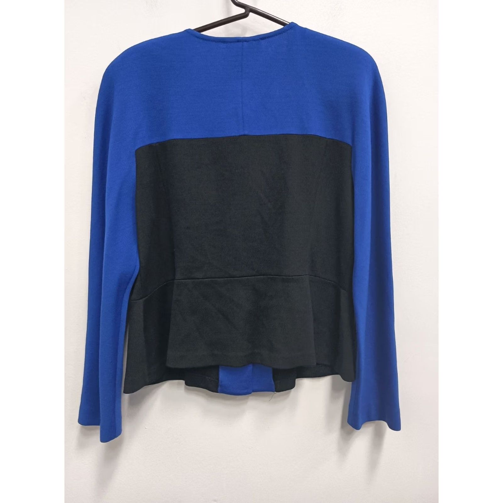 St. John St. John Jacket Women 12 Blue Black Wool Knit Santana Classic Timeless Old Money City Designer Formal Workwear Dressy Size XL / US 12-14 / IT 48-50 - 7 Thumbnail