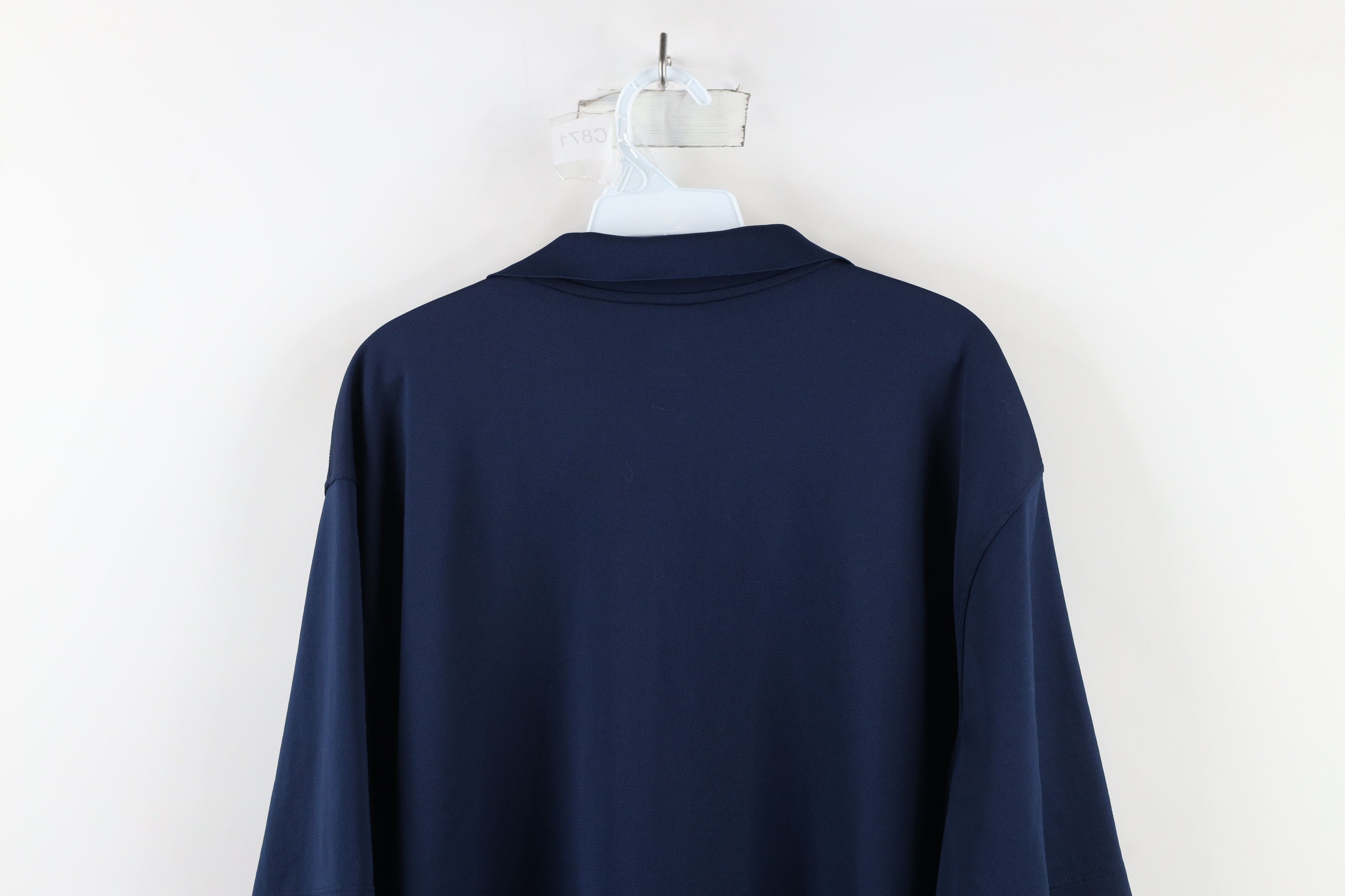 Nike × Vintage Nike Out Detroit Tigers Baseball Collared Polo Shirt Blue Size US XXL / EU 58 / 5 - 12 Thumbnail