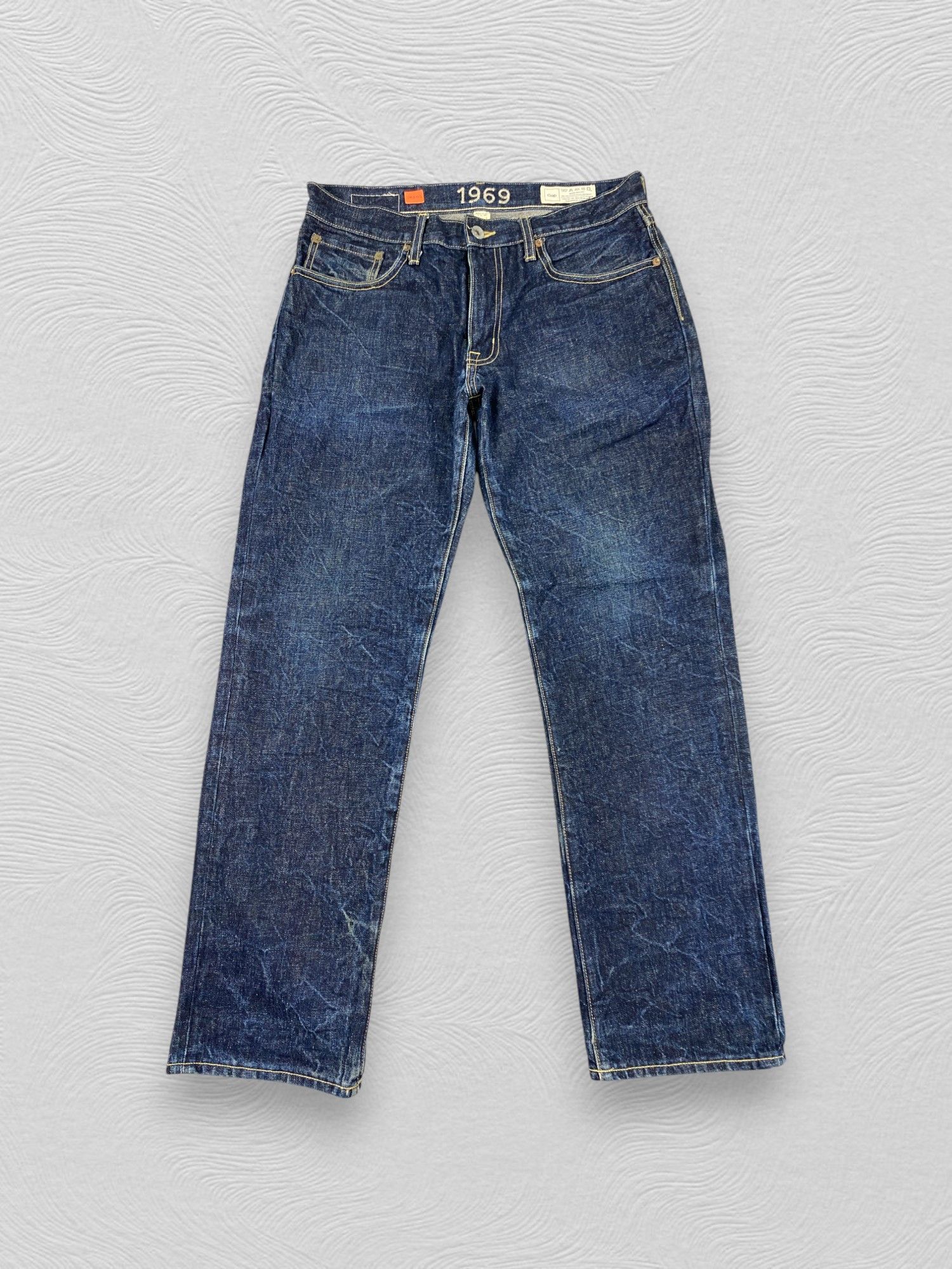 Japanese Brand Dark Blue Gap 1969 Jeans 32x29.5 Denim- JN3912 Size US 32 / EU 48 - 1 Thumbnail