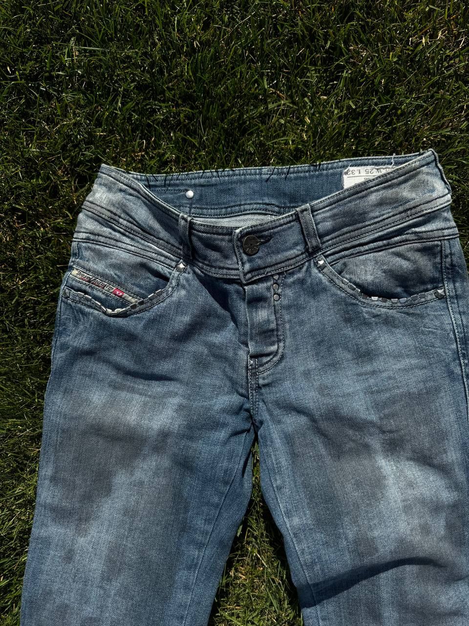 Diesel × Vintage Vintage Y2K Archive Diesel Blue Faded Distressed Jeans Size 25" / US 0 / IT 36 - 4 Thumbnail