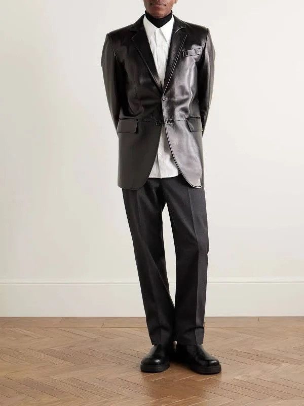 Givenchy Givenchy l00% Flat Front Wool Dress Slacks Size US 35 - 3 Thumbnail