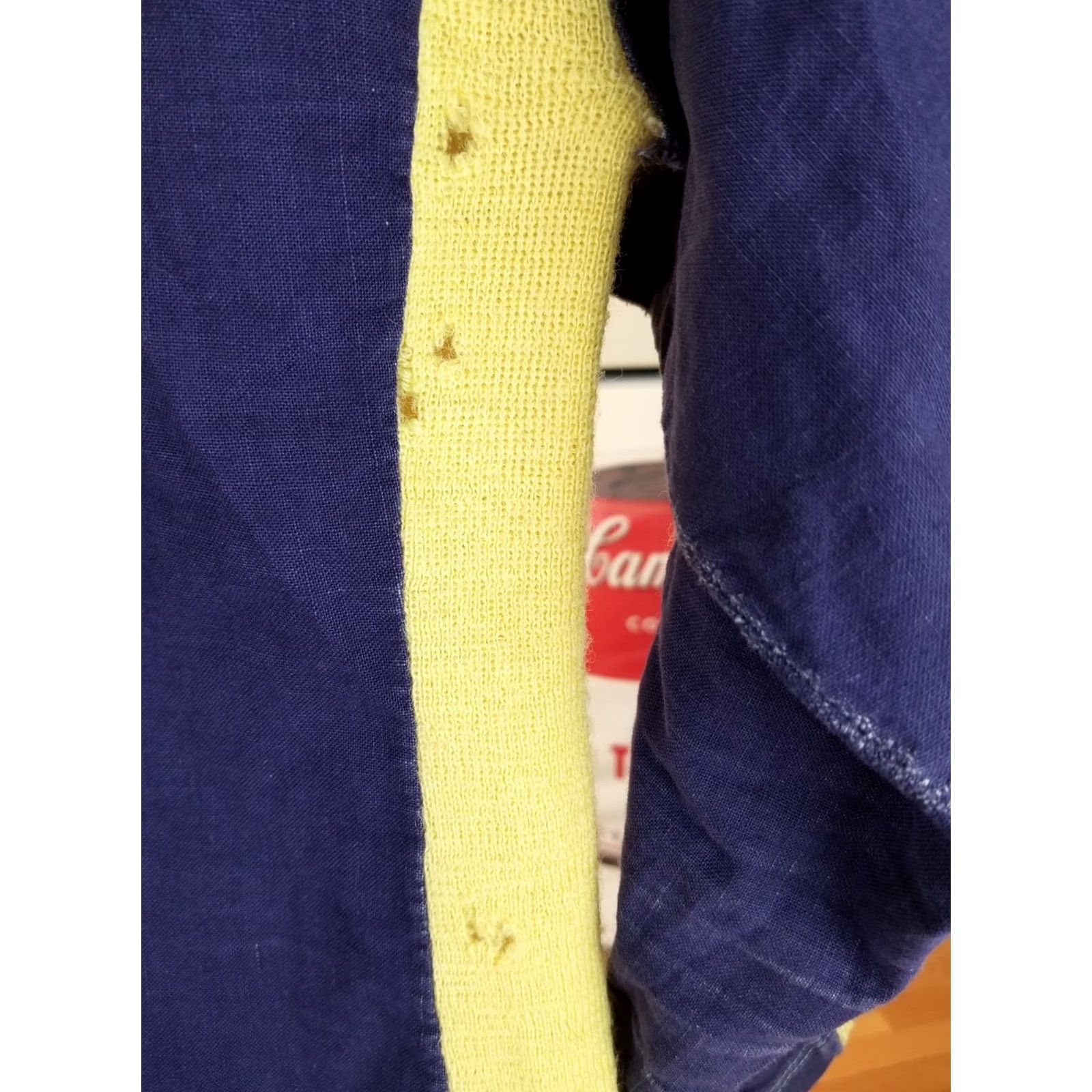 Vintage VINTAGE UNKNOWN SPORT JERSEY WOOL/COTTON SZ MEDIUM Yellow/Blue CROSS CHEST 19 INCH NECK TO CUFF 27 INCH TOP TO BOTTOM 25 INCH Mens Size US M / EU 48-50 / 2 - 4 Thumbnail