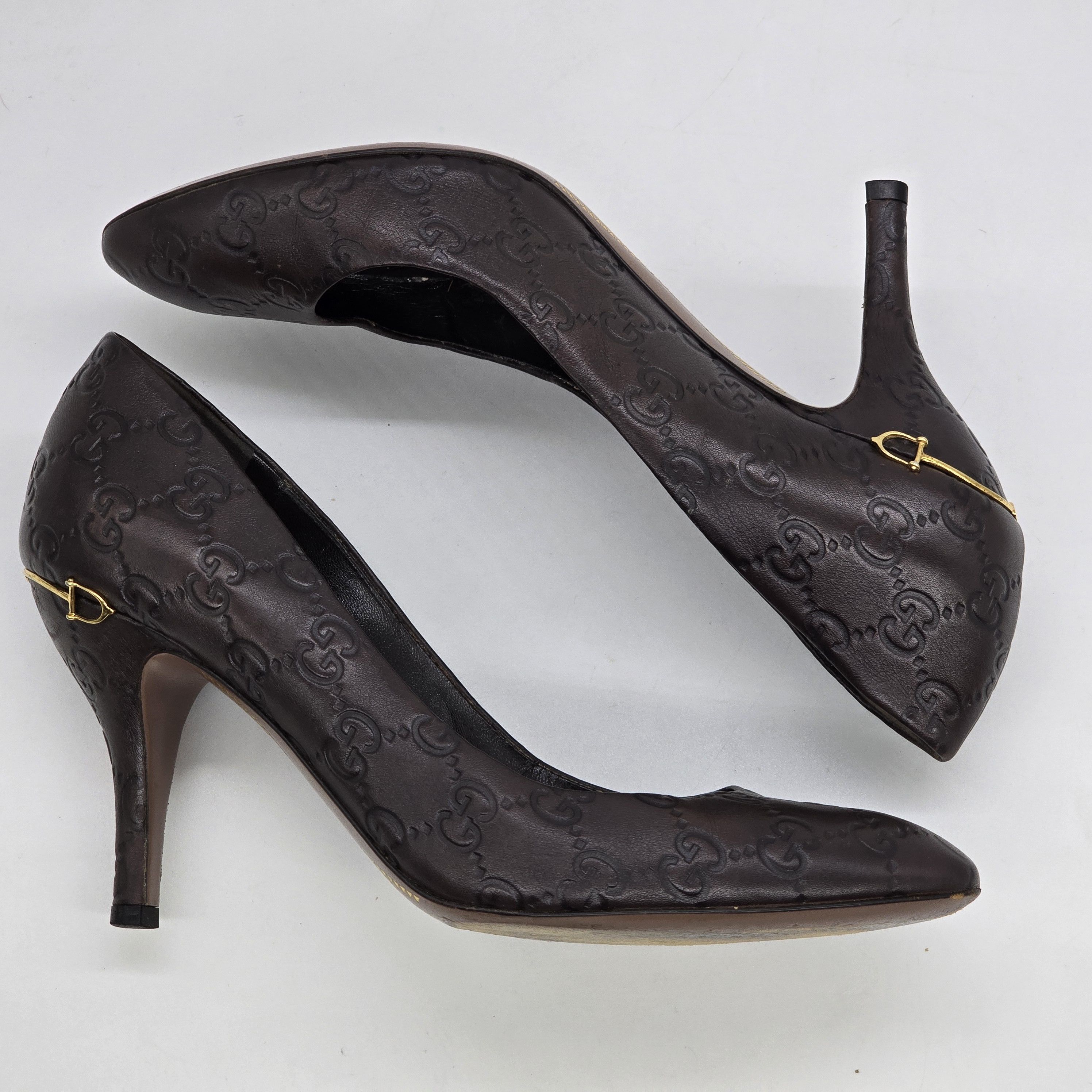 Gucci Gucci - Guccissima Leather Heel Pumps Size US 8.5 / IT 38.5 - 6 Thumbnail