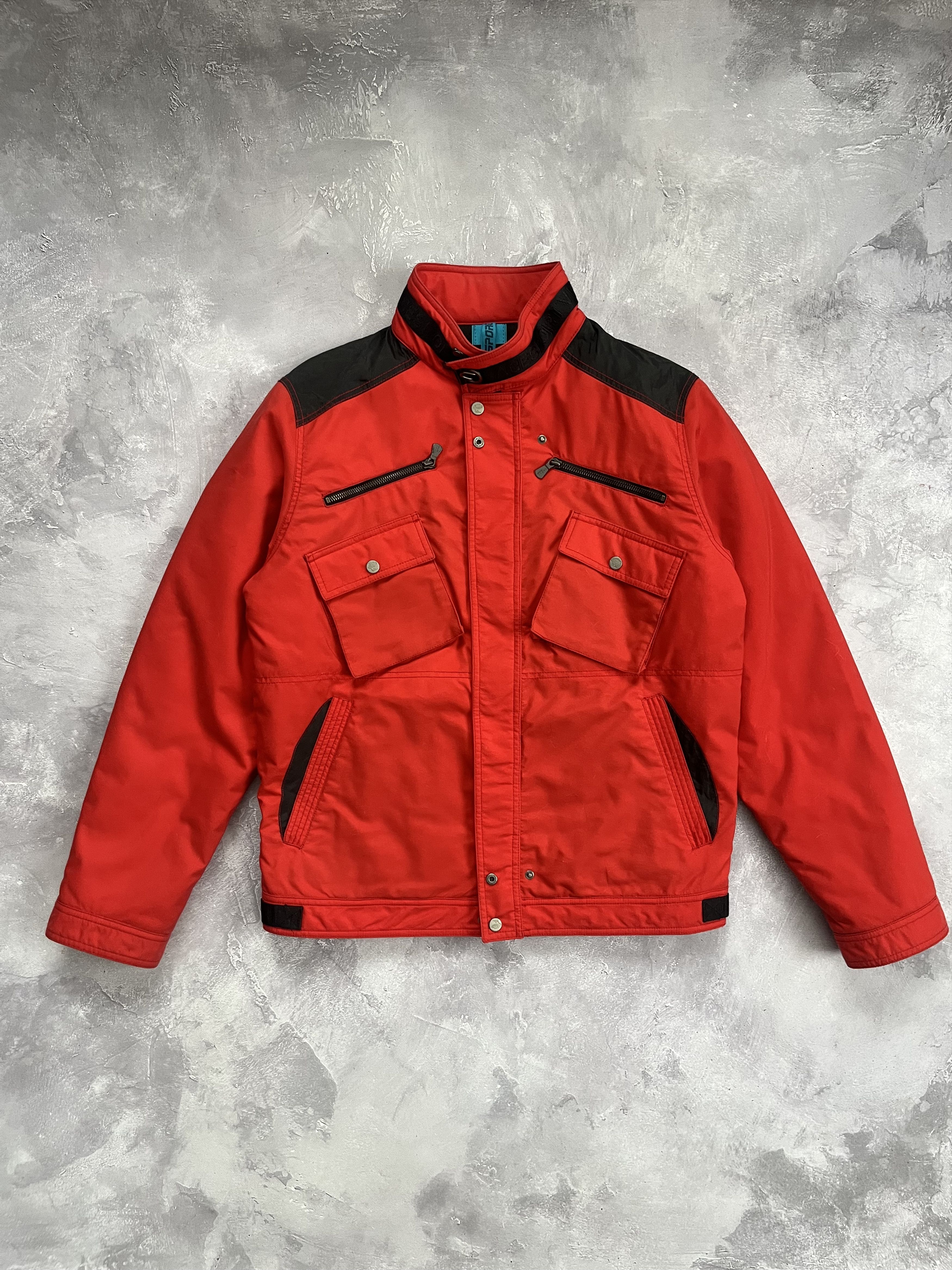Versace Vintage Versace Sport Diaplex Biker Jacket Style Red Logo Size US L / EU 52-54 / 3 - 3 Thumbnail