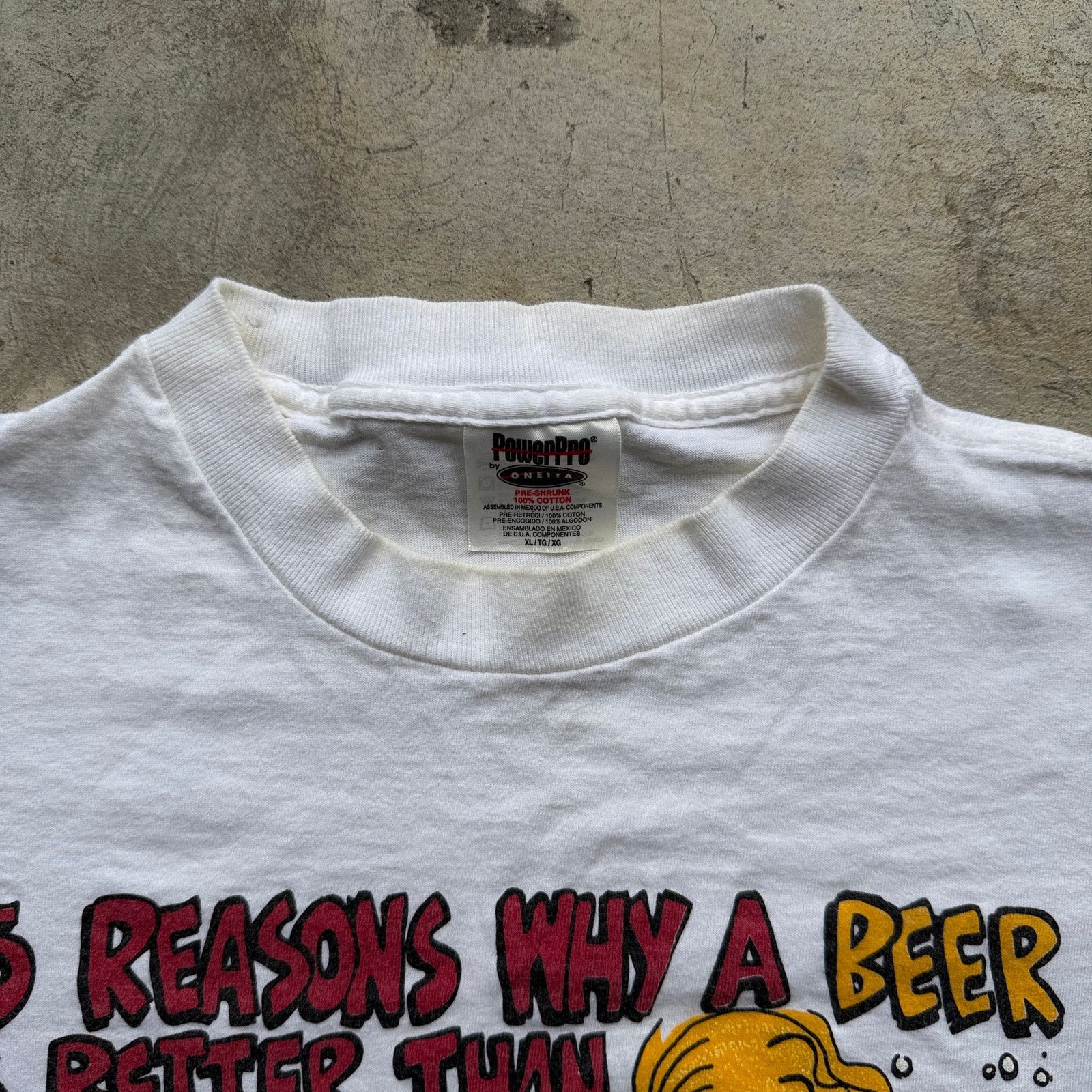 Other Vintage 90s 15 Reasons Why A Beer Is Better Than A Woman Tee Size US XL / EU 56 / 4 - 3 Thumbnail