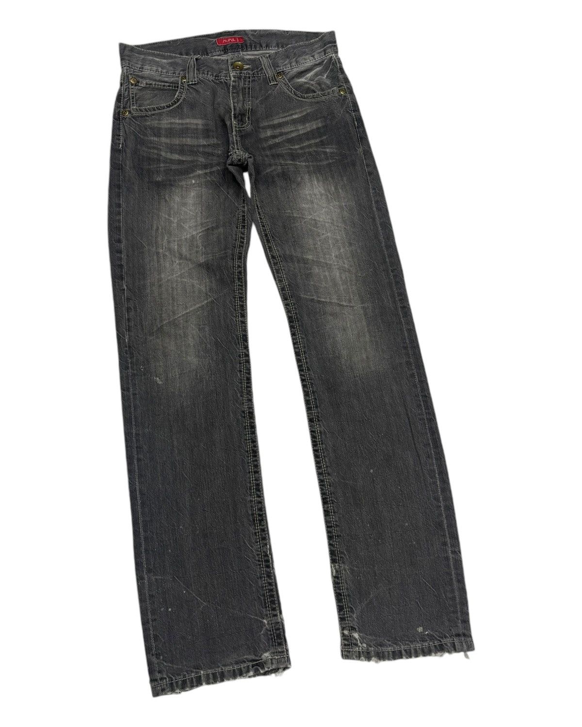 Japanese Brand 🔥AVAIL JEANS SLIM STRAIGHT DISTRESSED DENIM JEANS Size US 32 / EU 48 - 3 Thumbnail