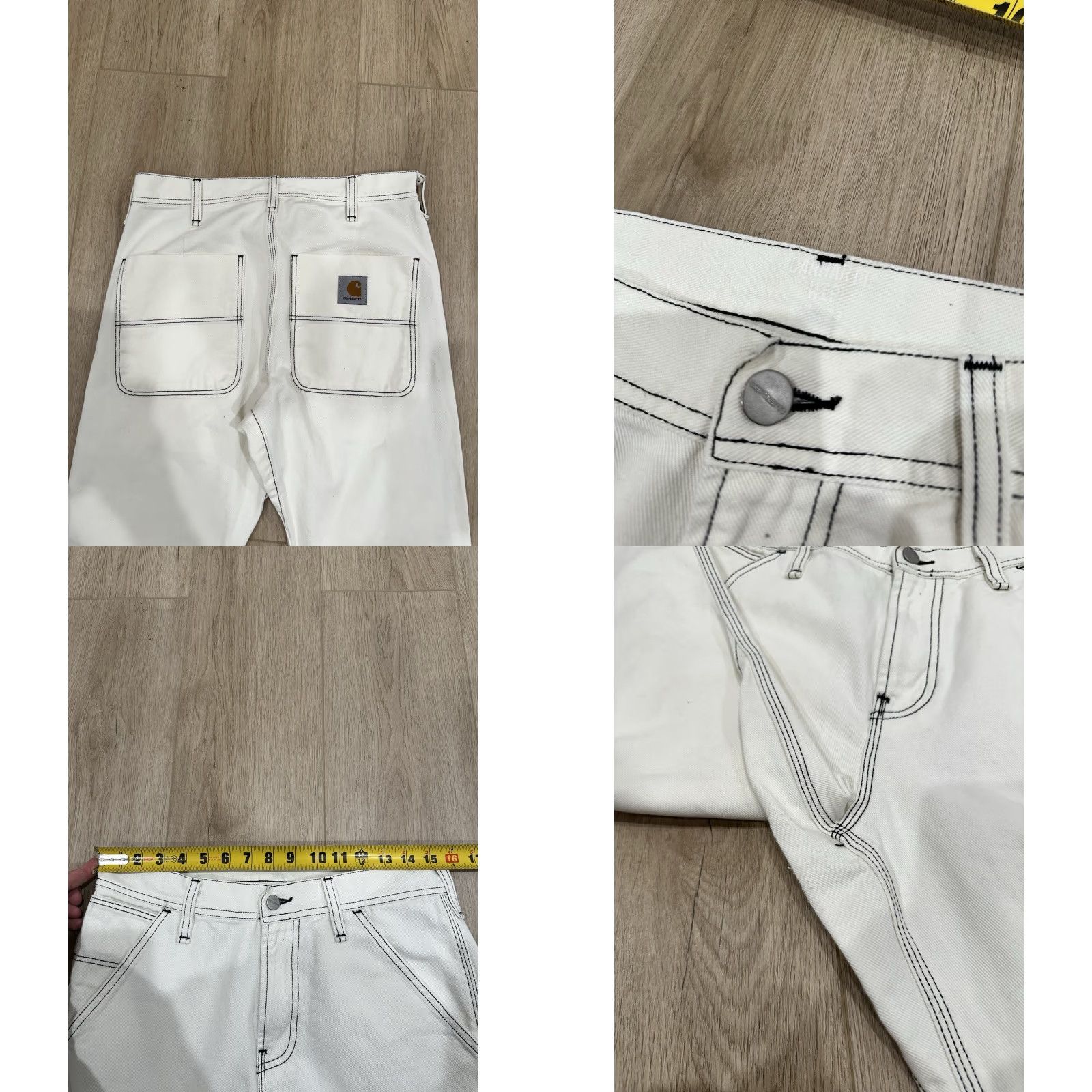 Carhartt VINTAGE Carhartt Wip Canvas Logo Trouser Pants 30x26 Carpenter Workwear 5-Pocket Mens White Size US 30 / EU 46 - 8 Thumbnail