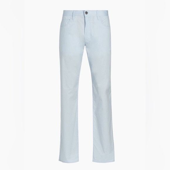 Giorgio Armani Giorgio Armani 5-Pocket Lightweight Trousers Light Blue Men’ Size US 34 / EU 50 - 1 Thumbnail