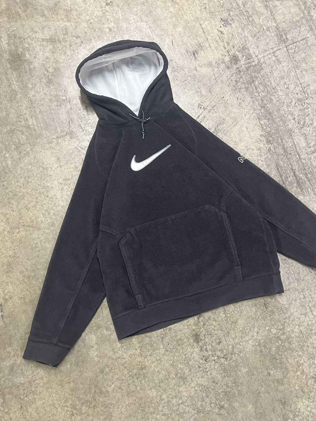 Nike × Vintage Nike y2k big swoosh center swoosh fleece hype rare fall boxy Size US M / EU 48-50 / 2 - 3 Thumbnail
