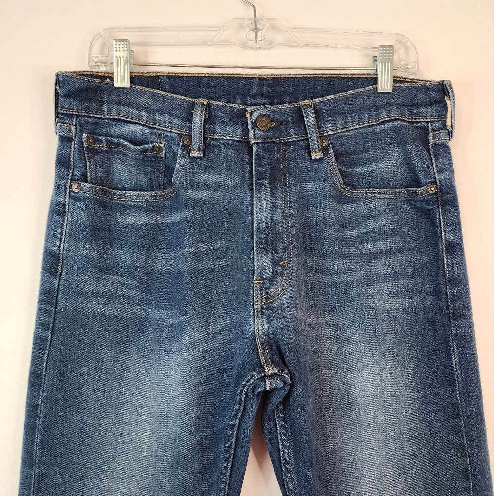 Jean × Levi's Levi's 505 Dark Denim Blue Jeans Classic Straight Leg High Size US 32 / EU 48 - 8 Thumbnail