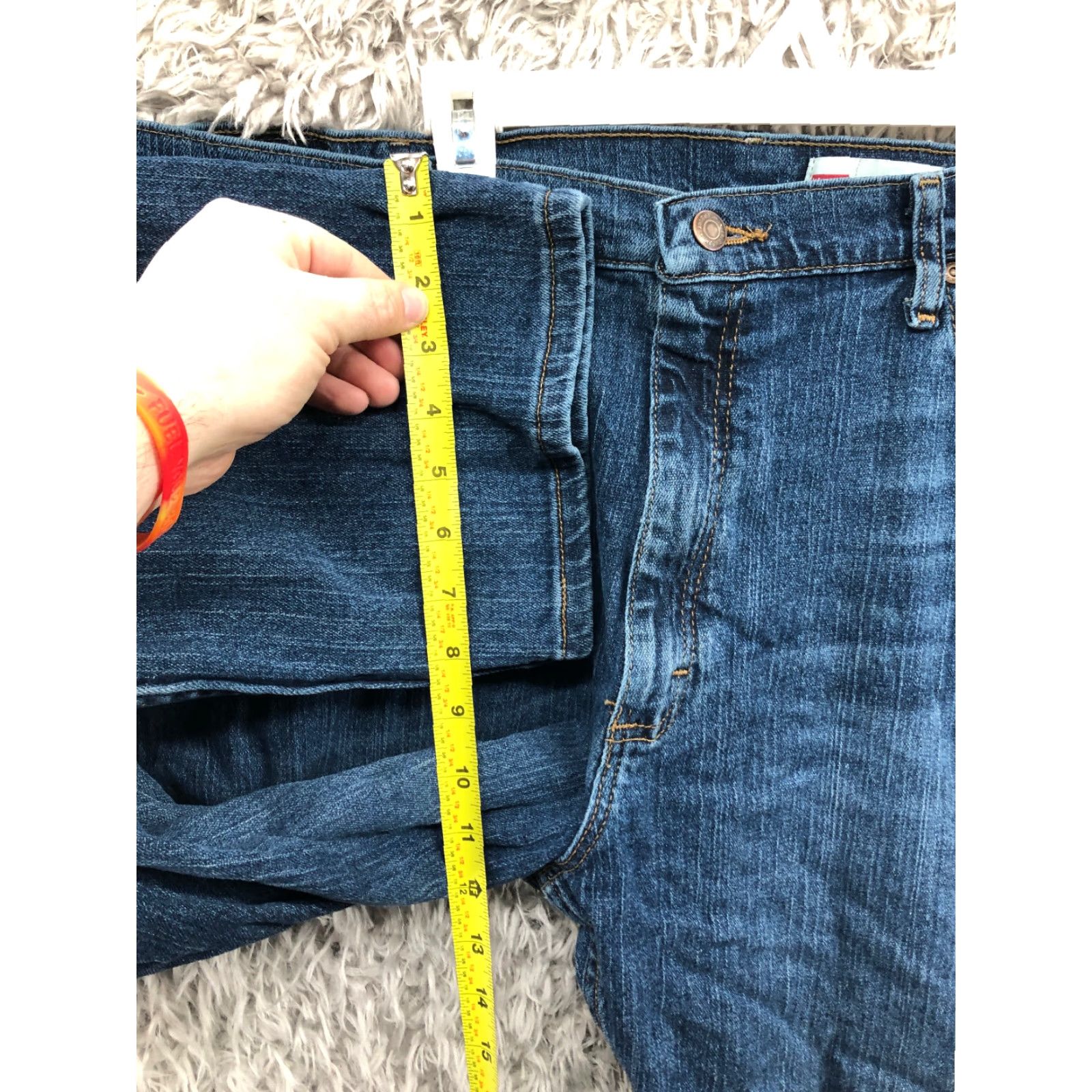 Wrangler Wrangler Jeans 40x32 Mens Mid Rise Straight Leg Dark Wash Blue Denim Shirt? Size US 40 / EU 56 - 4 Thumbnail