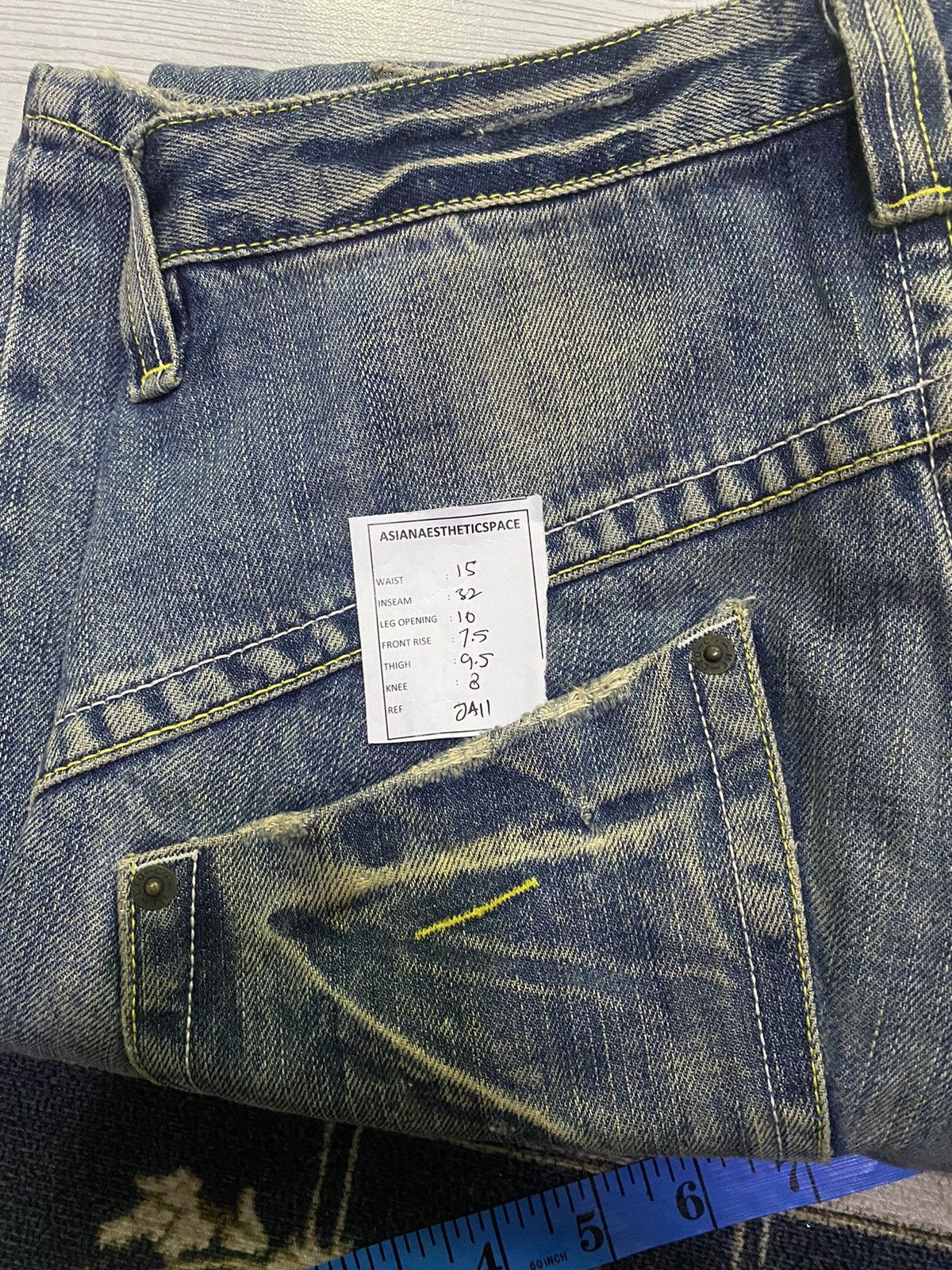 If Six Was Nine Flare Japanese Brand Mud Washed Dirty Boot Cut Fit Size US 29 - 20 Thumbnail