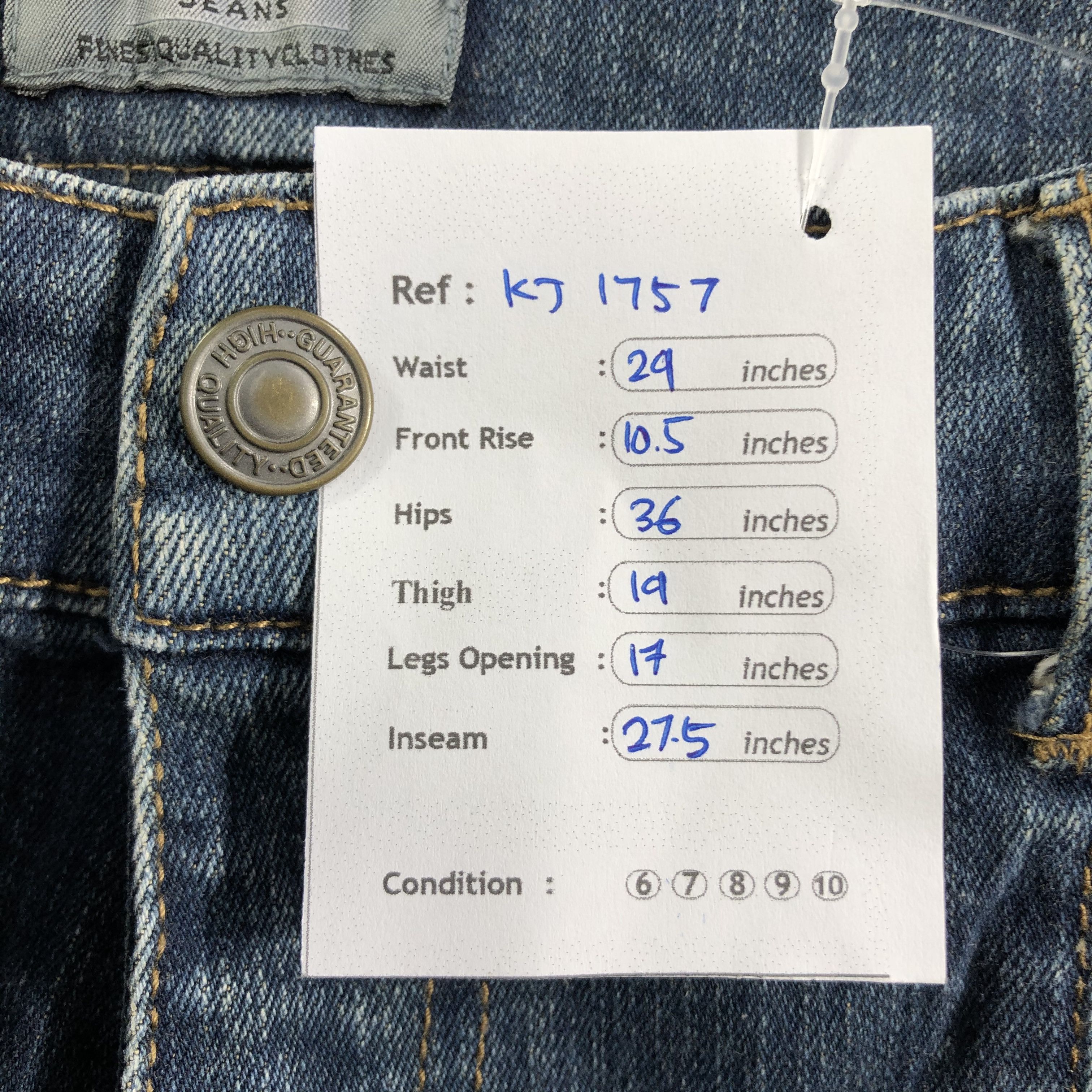 Japanese Brand Japanese Brand Theoria Jeans Blue Flare Denim KJ1757 Size 27" / US 4 / IT 40 - 11 Thumbnail