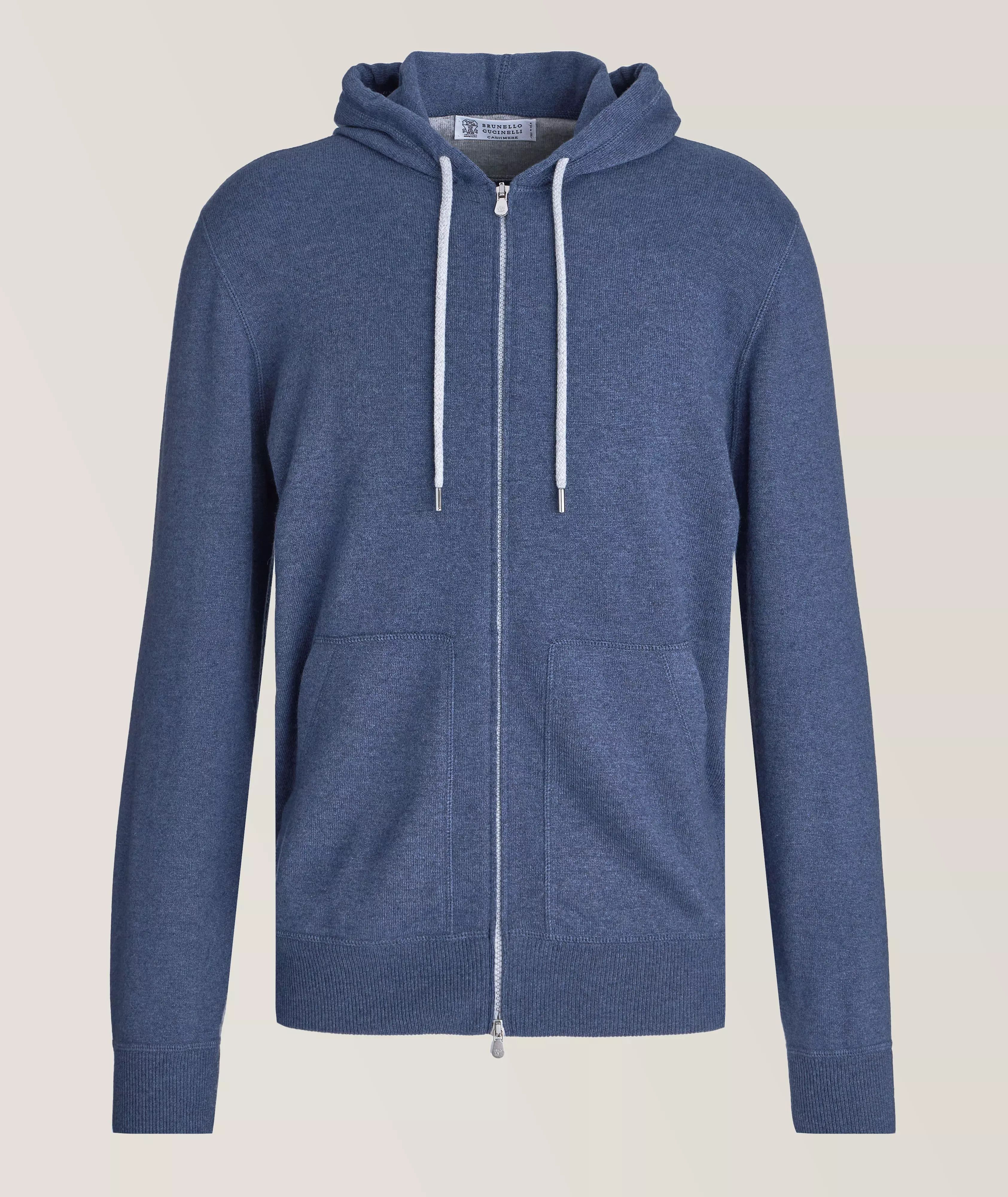 Brunello Cucinelli o1w1db10125 Full-Zip Cashmere Zip Cardigan in Blue Size US S / EU 44-46 / 1 - 1 Thumbnail