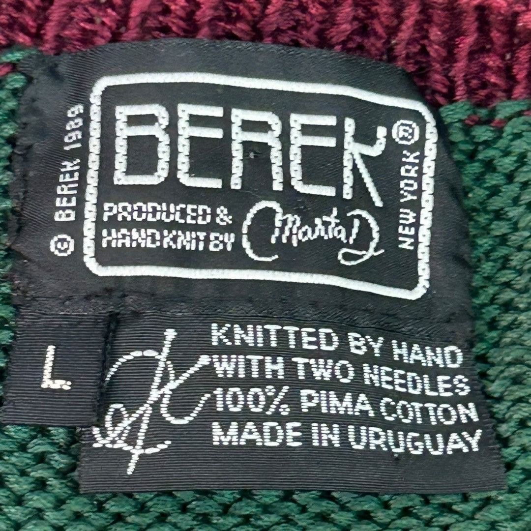 Other Vintage 1989 Berek Equestrian Hand-Knit Sweater Vest Cardiga Size L / US 10 / IT 46 - 3 Thumbnail
