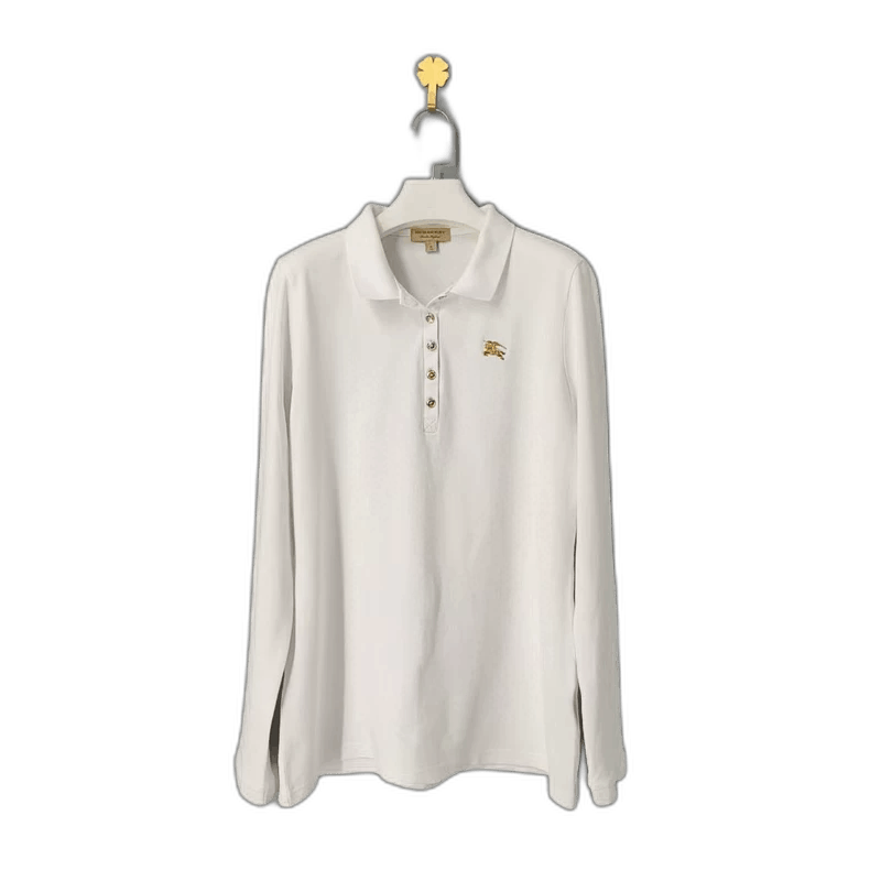 Burberry burberry long sleeve polo with golden accents Size US XL / EU 56 / 4 - 1 Thumbnail