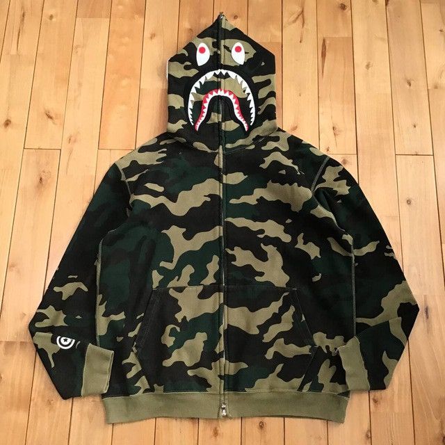 Bape × Futura FUTURA X UNKLE X BAPE FULL ZIP SHARK HOODIE