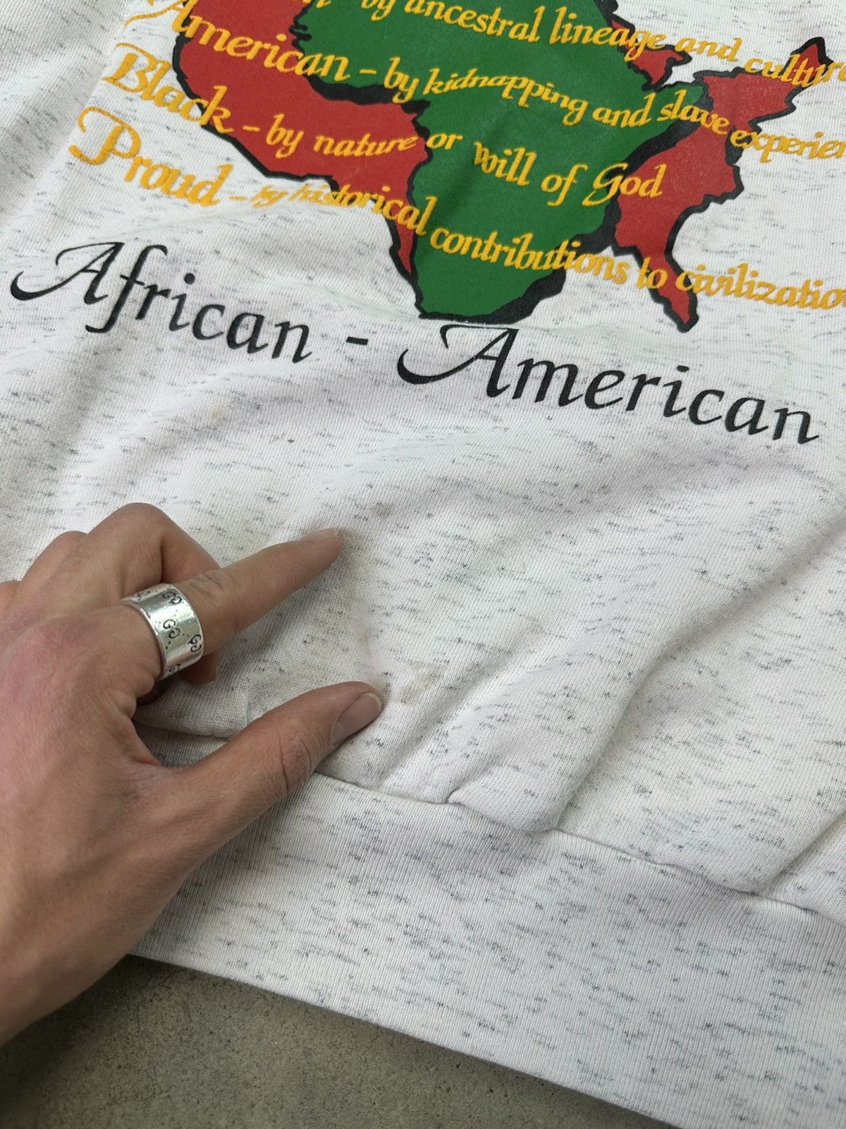 Vintage vintage 90s i am african american spellout crewneck xl Size US XL / EU 56 / 4 - 6 Thumbnail