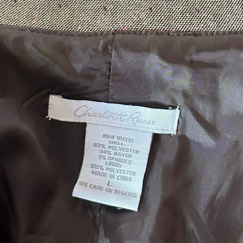 Other charlotte russe brown polka dot blazer jacket Size L / US 10 / IT 46 - 3 Thumbnail