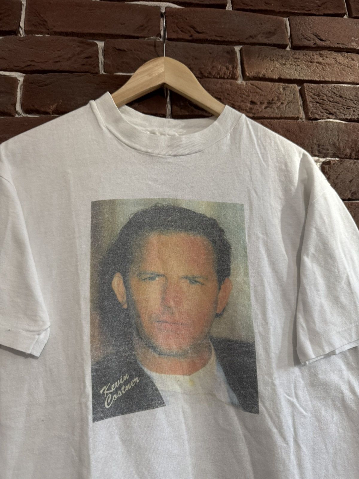 Vintage 90s Vintage Kevin Costner Photo Tee m Movie Promo white Size US M / EU 48-50 / 2 - 2 Thumbnail