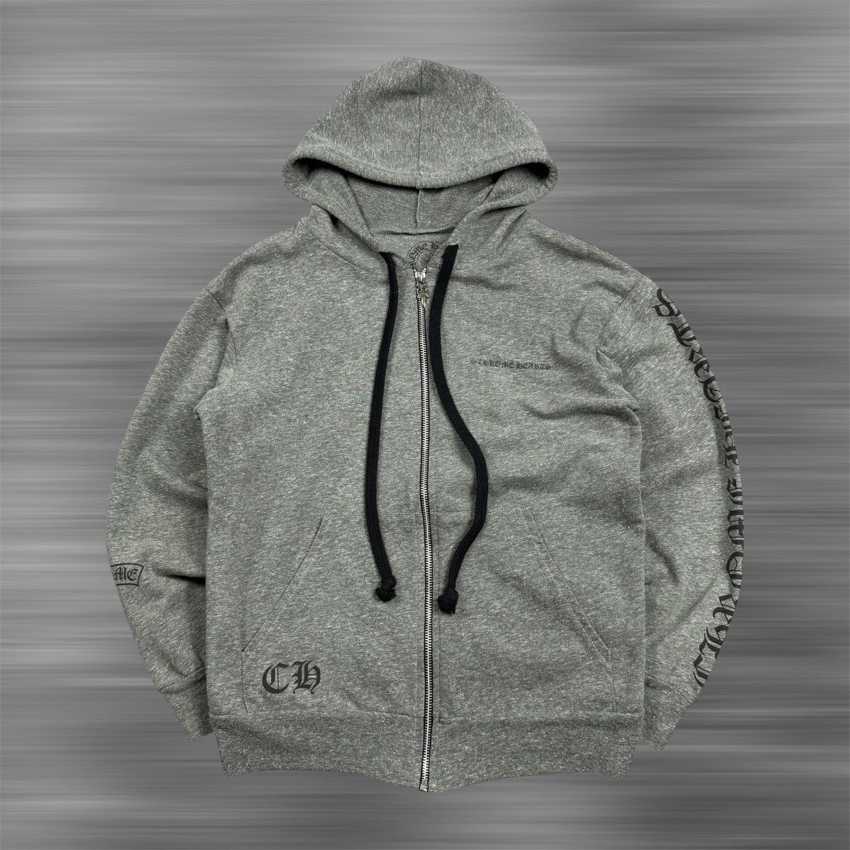 Chrome Hearts T-Bar F*** You Zip-Up Hoodie Heather Grey